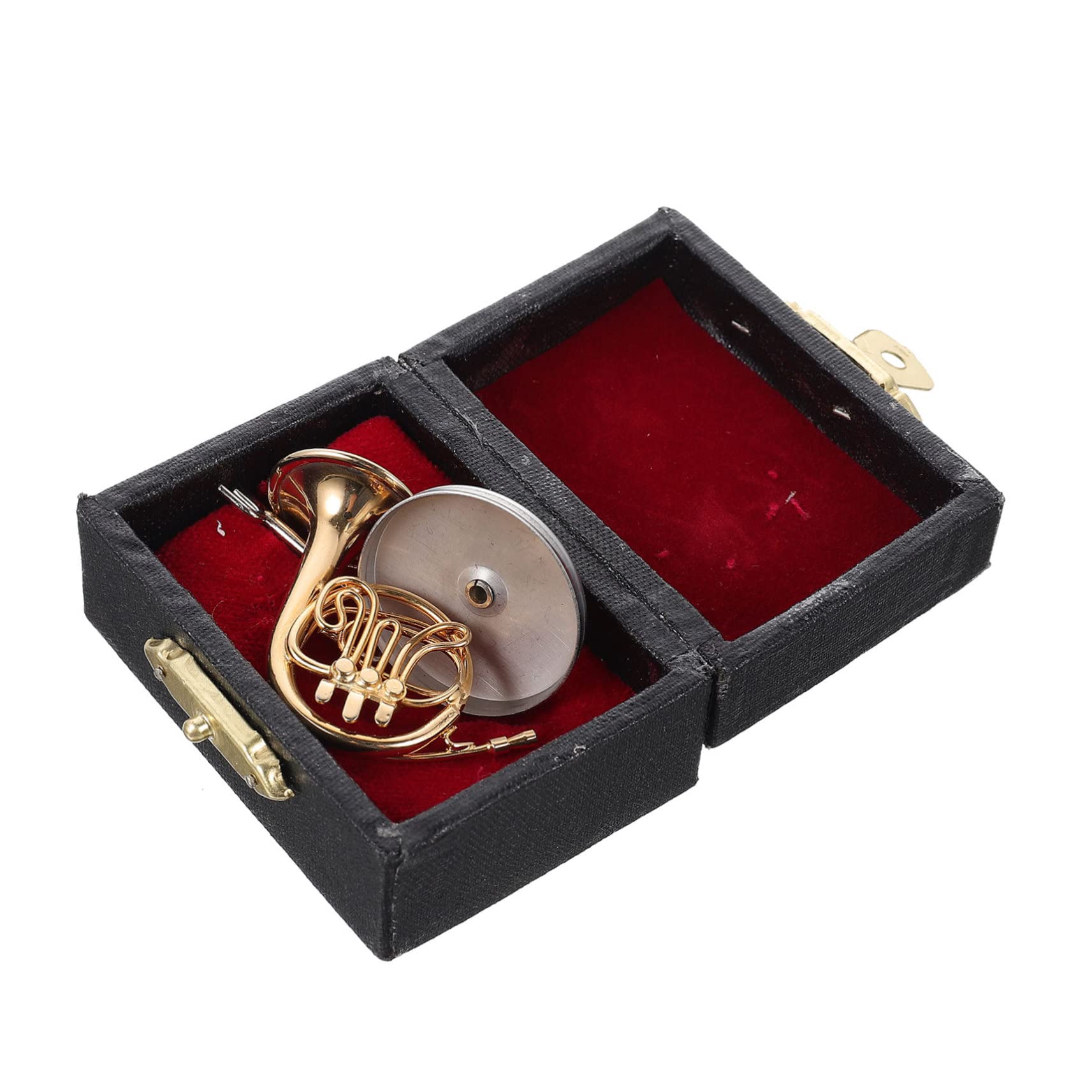 ERINGOGO 2 Sets horn model miniature musical instrument Mini Baritone Horn french horn gold home decor home accents decor desk decor Horn Shape Decor Miniature Instrument Horn Copper Horn