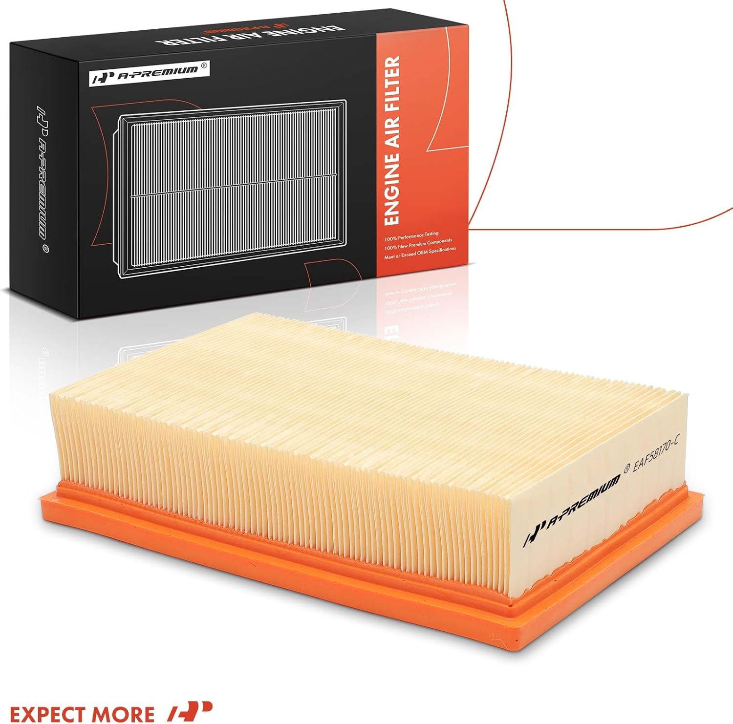 A-Premium Engine Air Filter Compatible with Jaguar XK, XKR, 2007 2008 2009, 4.2L