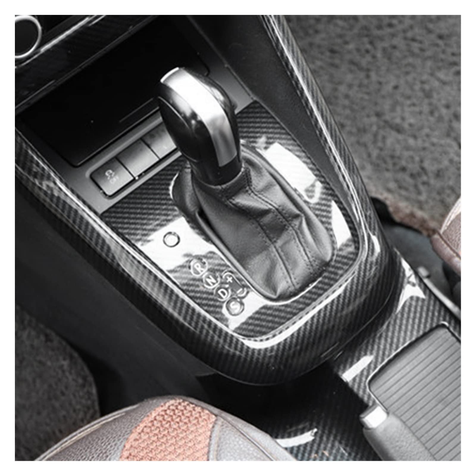 Wyrafinowana centralna kontrola samochodu z włókna węglowego Uchwyt na kubek z wodą Pokrywa Panel wykończenia Pasuje do golfa 6 MK6 2008-2012 Auto Akcesoria do wykończenia Straż Zestawy naklejek