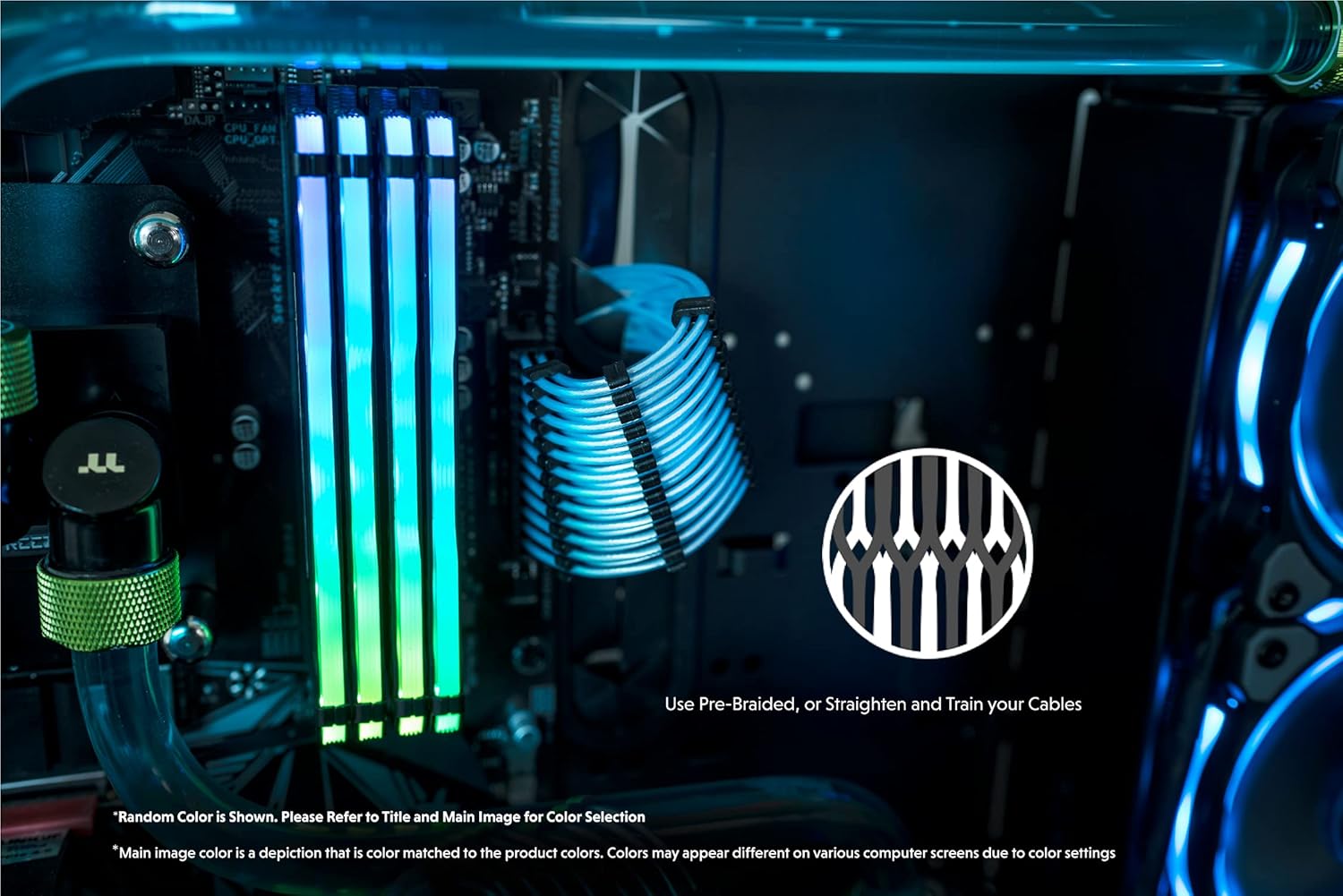 LINKUP - 30cm 4 Pin CPU PSU Cable Extension 18AWG Oxygen Free Copper (OFC) Teflon Jacket Custom Mod PC w/CombsSingle Pack300mm - Blue CPU - 4-pin - 30cm .Teflon Blue 4P CPU