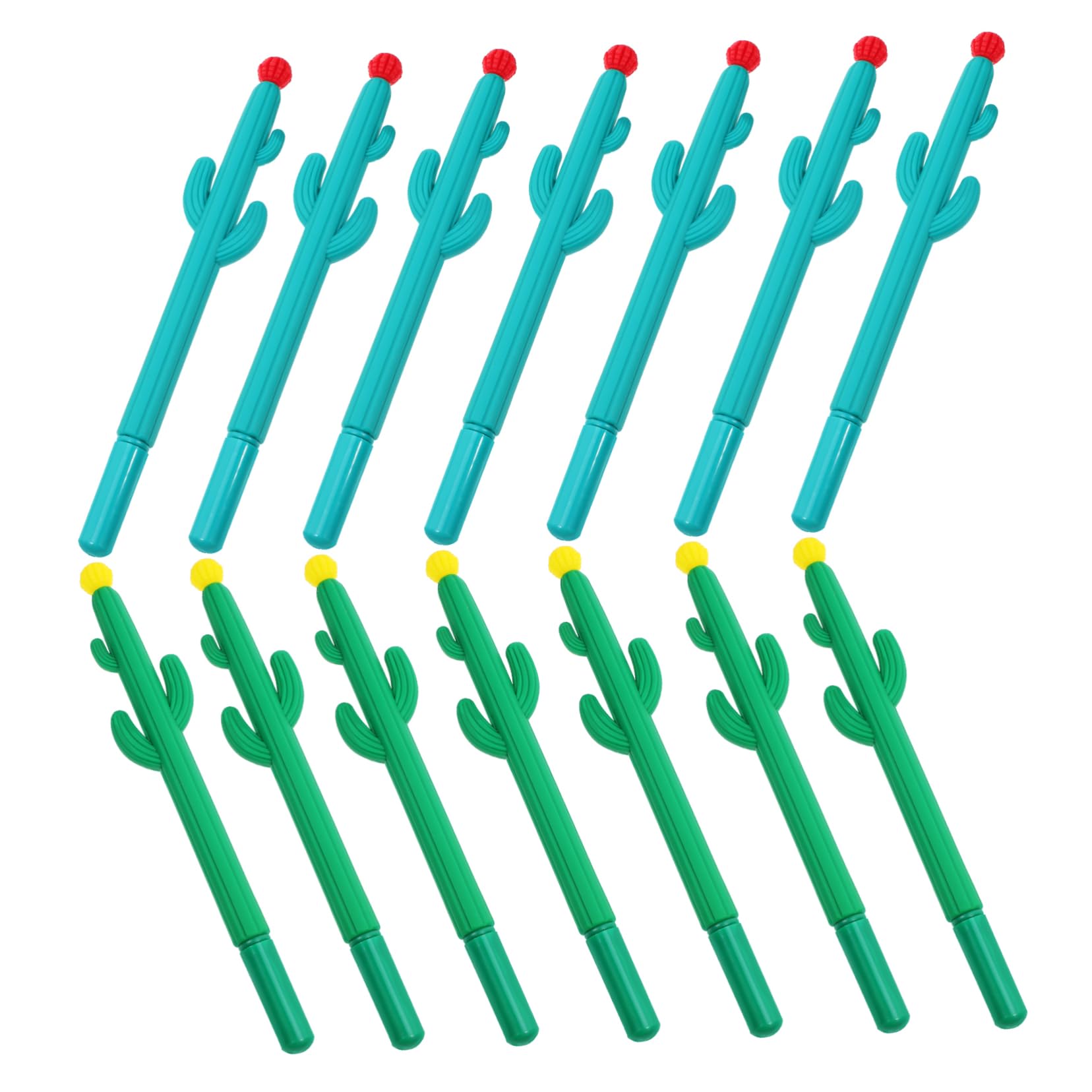 80pièces Stylos à Encre Cactus Créatifs Stylos De Bureau Pour Écriture Et Fournitures Scolaires Design Original Fleurs Rouges