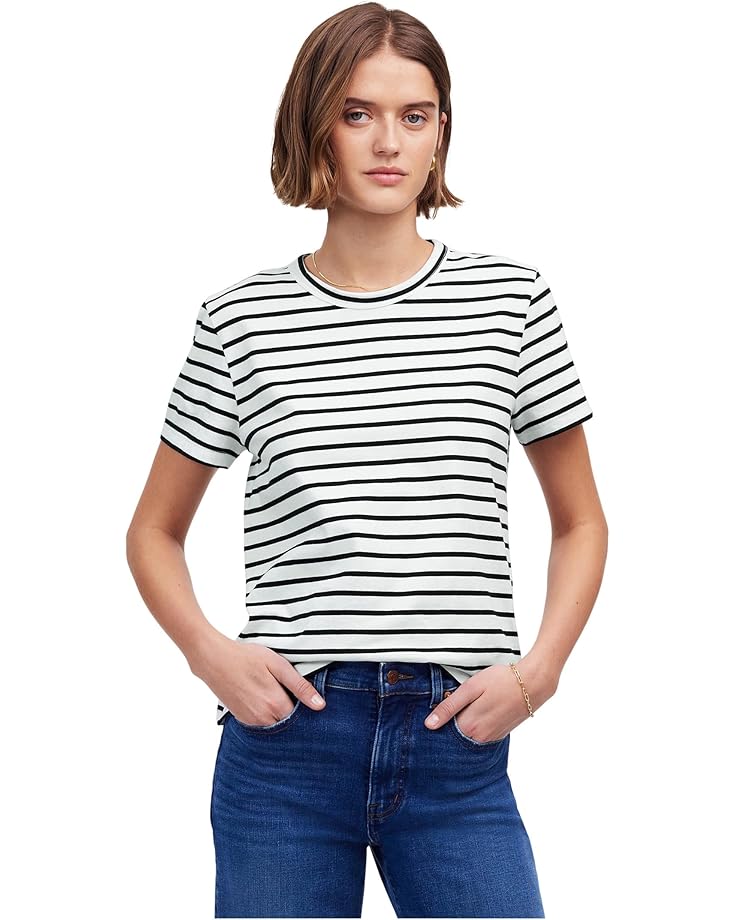 Madewell Cotton Perfect Crewneck Tee Stripe - Main View