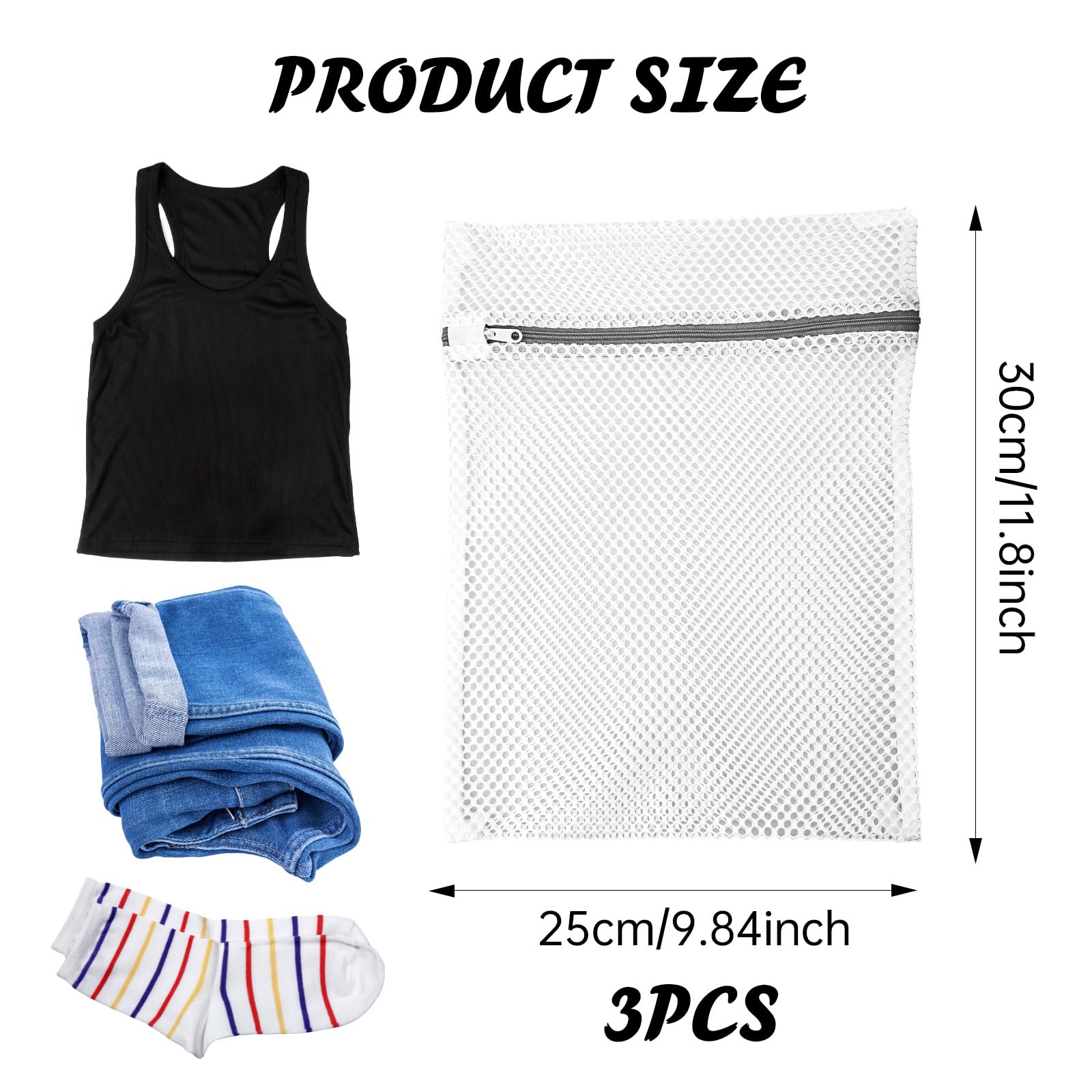 3 STKS Mesh Waszakken Duurzame Honingraat voor Wasmachine