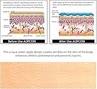 Vista 6 de AUPCON Cinta de kinesiología elástica terapéutica atlética, hipoalergénica, transpirable, de algodón, cinta muscular, terapia, apoyo