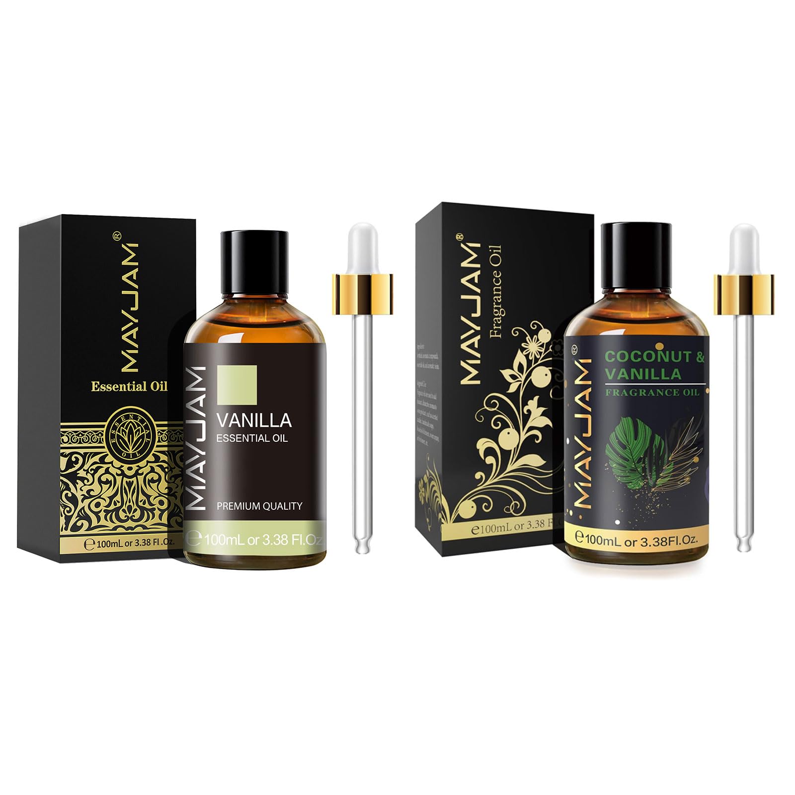 100ML/3.38FL.OZ Vanilla Essential Oil and Coconut Vanilla Fragrance Oil