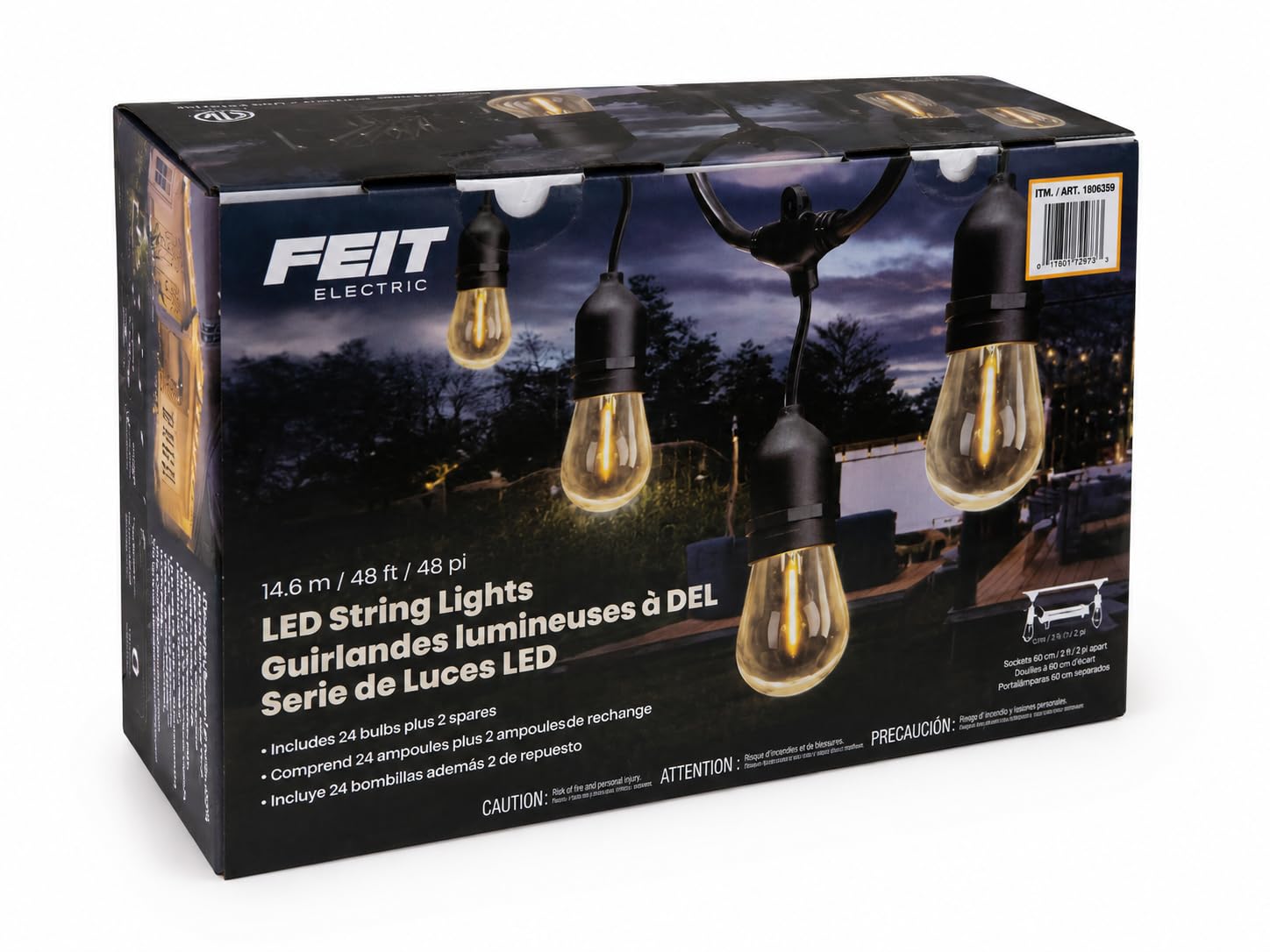 Feit Electric 48 ft. LED String Lights - Amazon.com