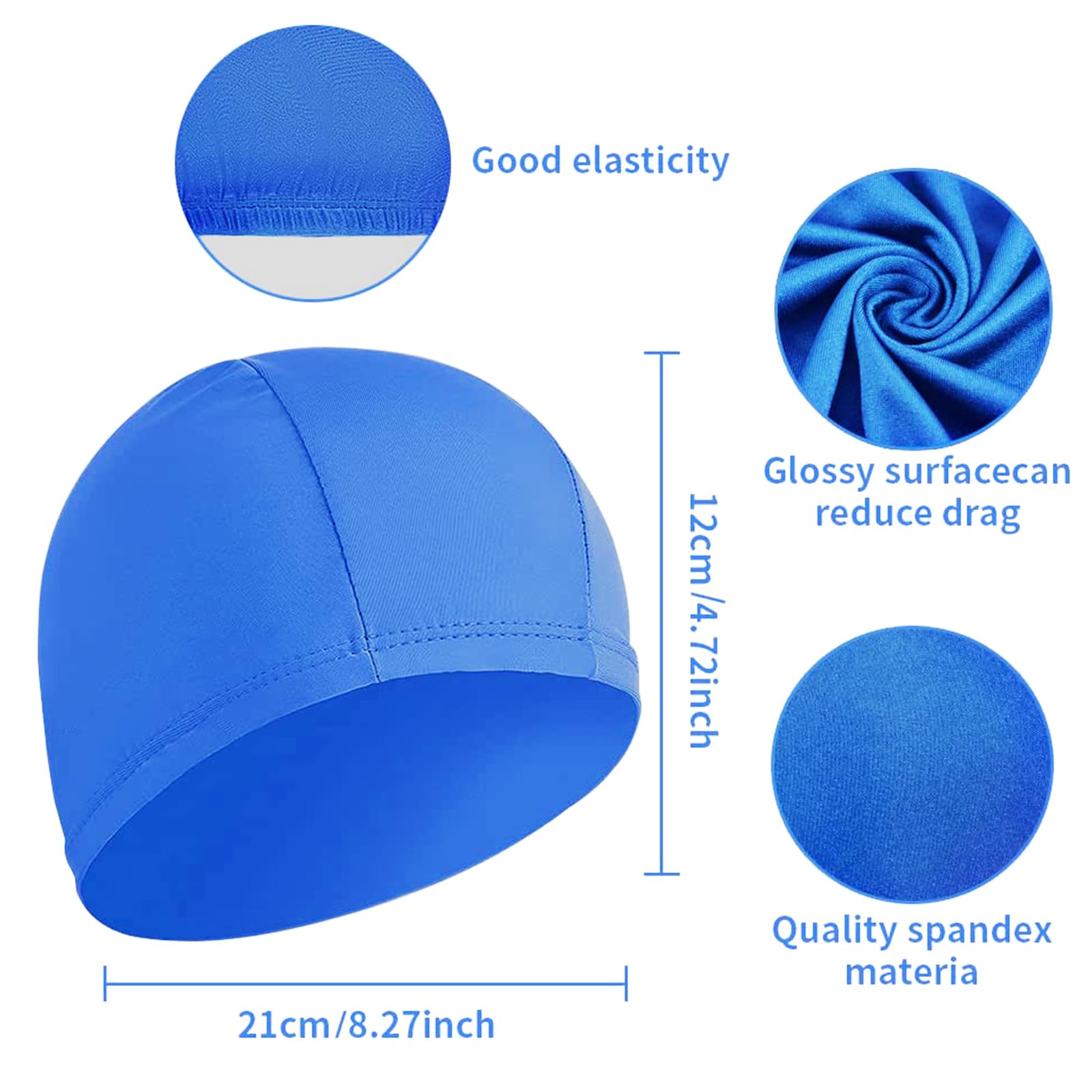 Gorro Piscina con Gafas de Natación Unisex Elástico Suave Multicolor