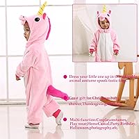 Vista 50 de TONWHAR - Mameluco con capucha, fantástico disfraz infantil de varios animales, como tigre o dinosaurio Multi
