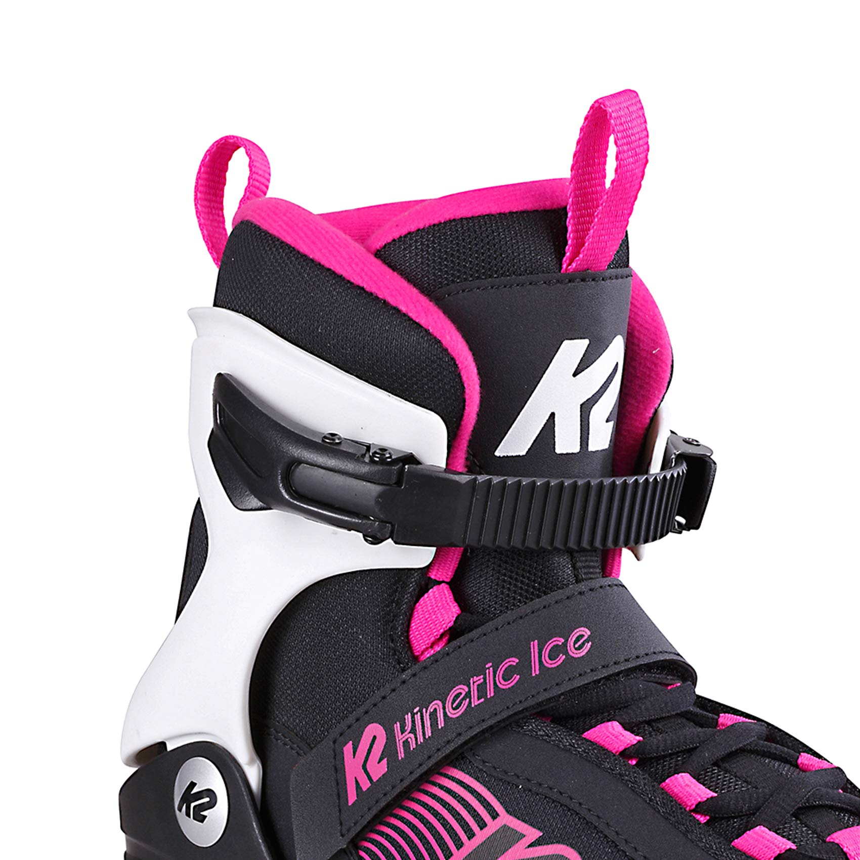 K2 Kinetic Ice W - Patines de Hielo para Mujer, Mujer, Patines de Hielo., 25E0240, Negro y Azul., EU: 42 (UK: 8 / US: 10.5)