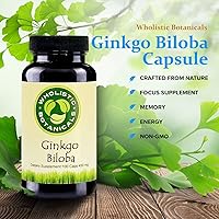 Vista 3 de Ginkgo Biloba Capsule — Suplemento de memoria para el cerebro — Suplemento energético — 100 ct