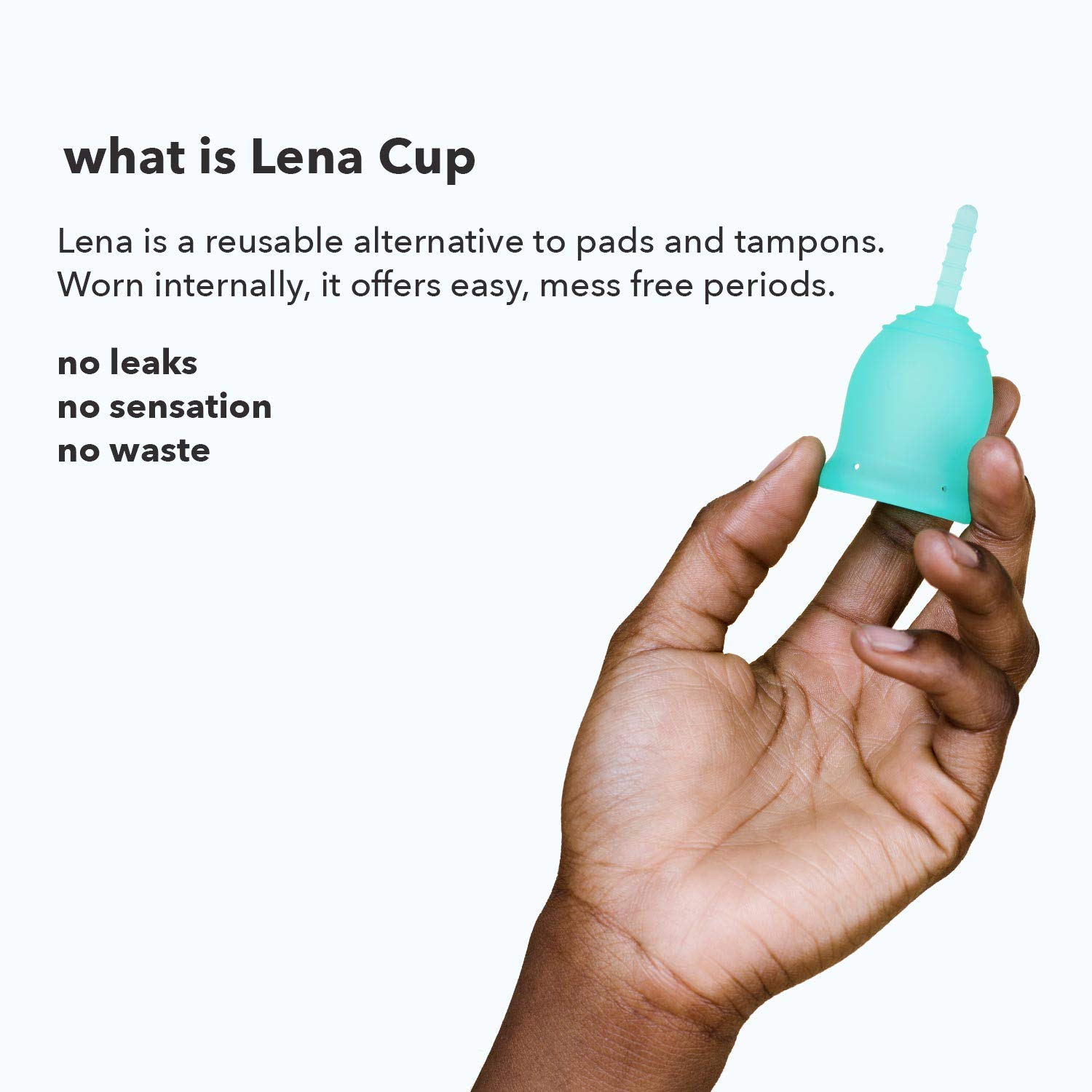 Lena Reusable Menstrual Cup, Beginner Period Cup, Tampon and Pad