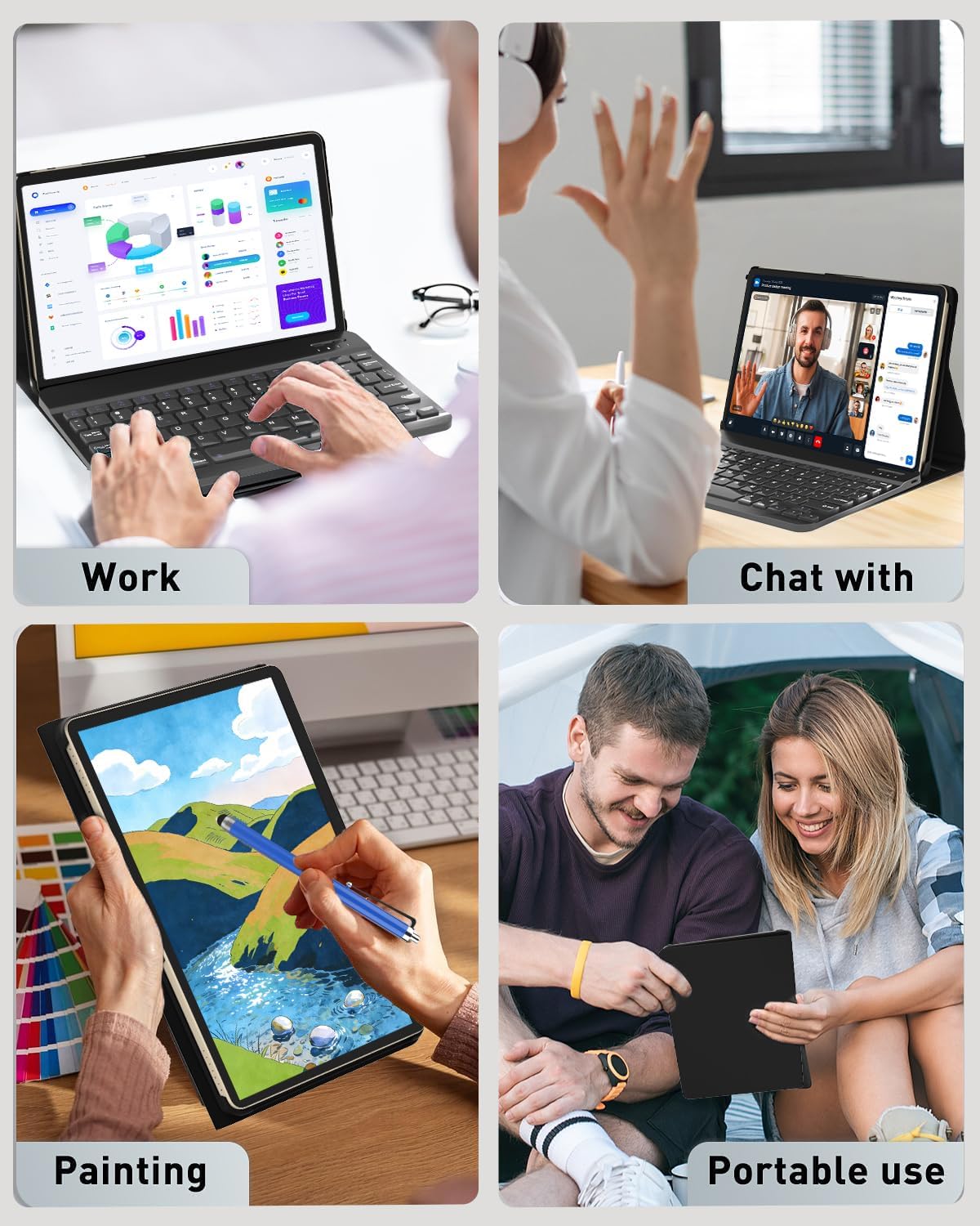 11-inch Android 16 Tablet, 32GB RAM + 128GB ROM (1TB Expand), T7280 Octa-Core 2.2GHz Processor, 90Hz FHD+ IPS Display, 8000mAh Battery, Gemini AI, Face ID, Dual Speakers, Fast Charging (Golden)