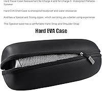 Vista 3 de Estuche de altavoz de EVA duro Estuche de transporte protector impermeable para altavoz portátil para carga 4 carga 5 dispositivos de audio