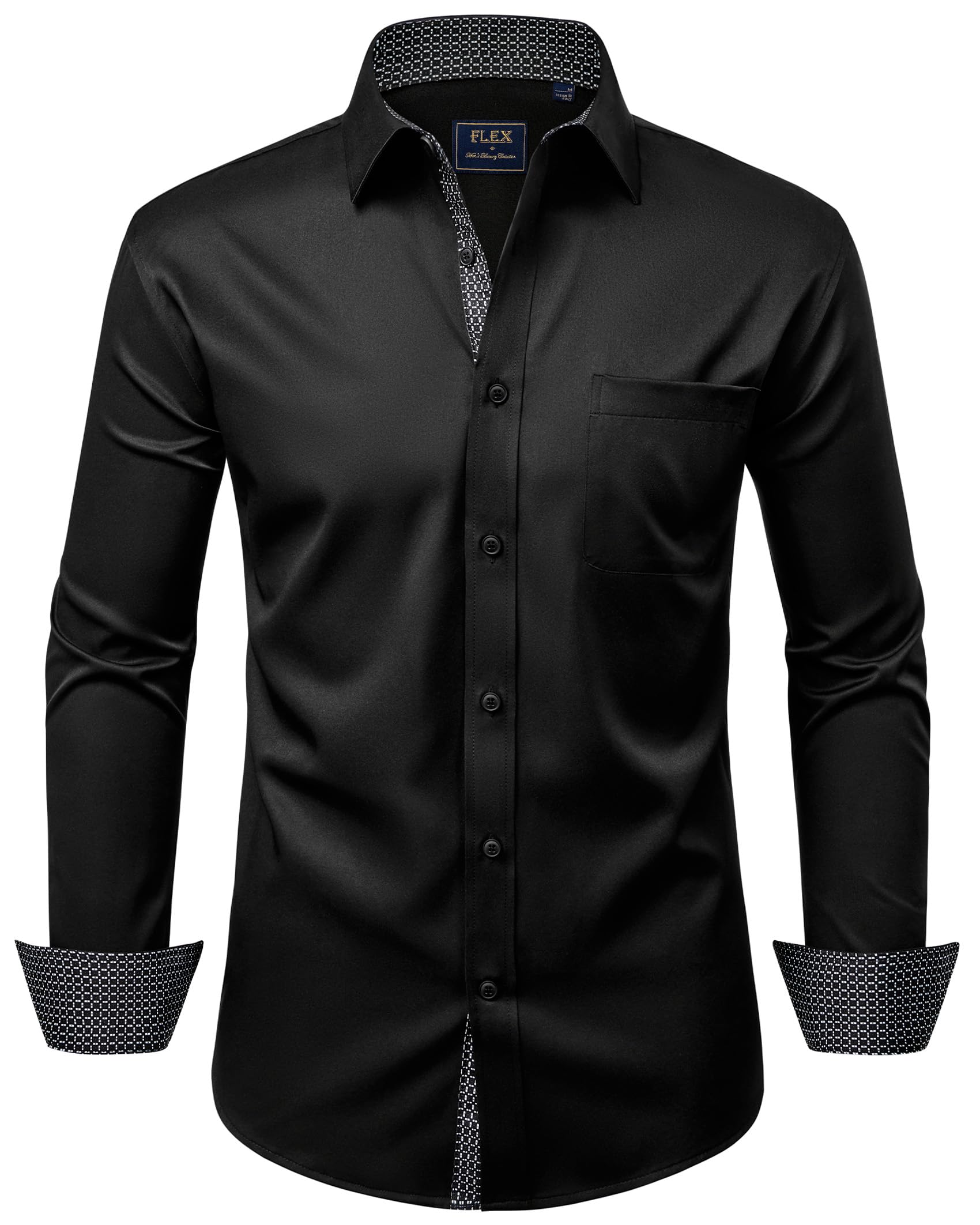 Men's Dress Shirts Long Sleeve Wrinkle-Free Business Casual Button Down Shirt