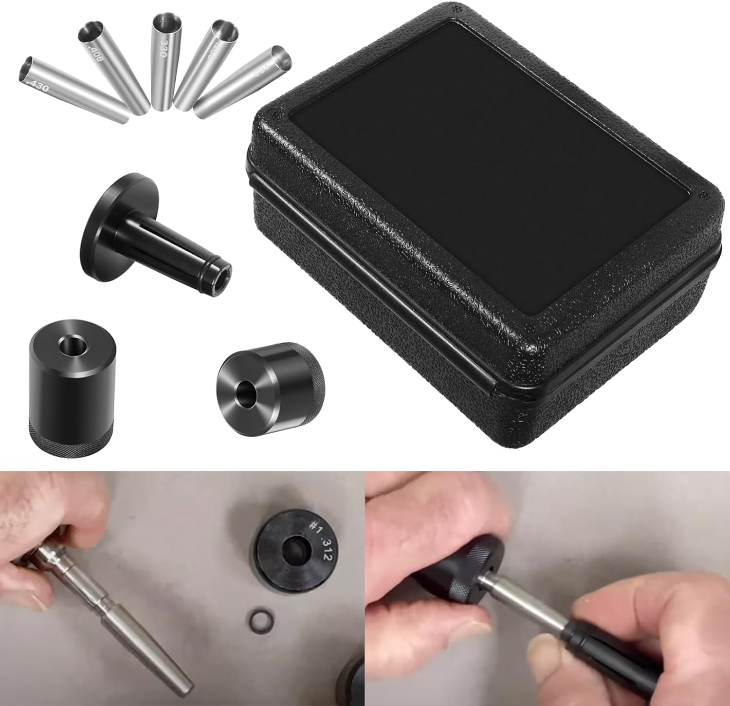 34720 Injector Seal Installer Kit Fit for Ford GM Subaru Engines, for Single Double Seal Fuel Injectors 8PCS