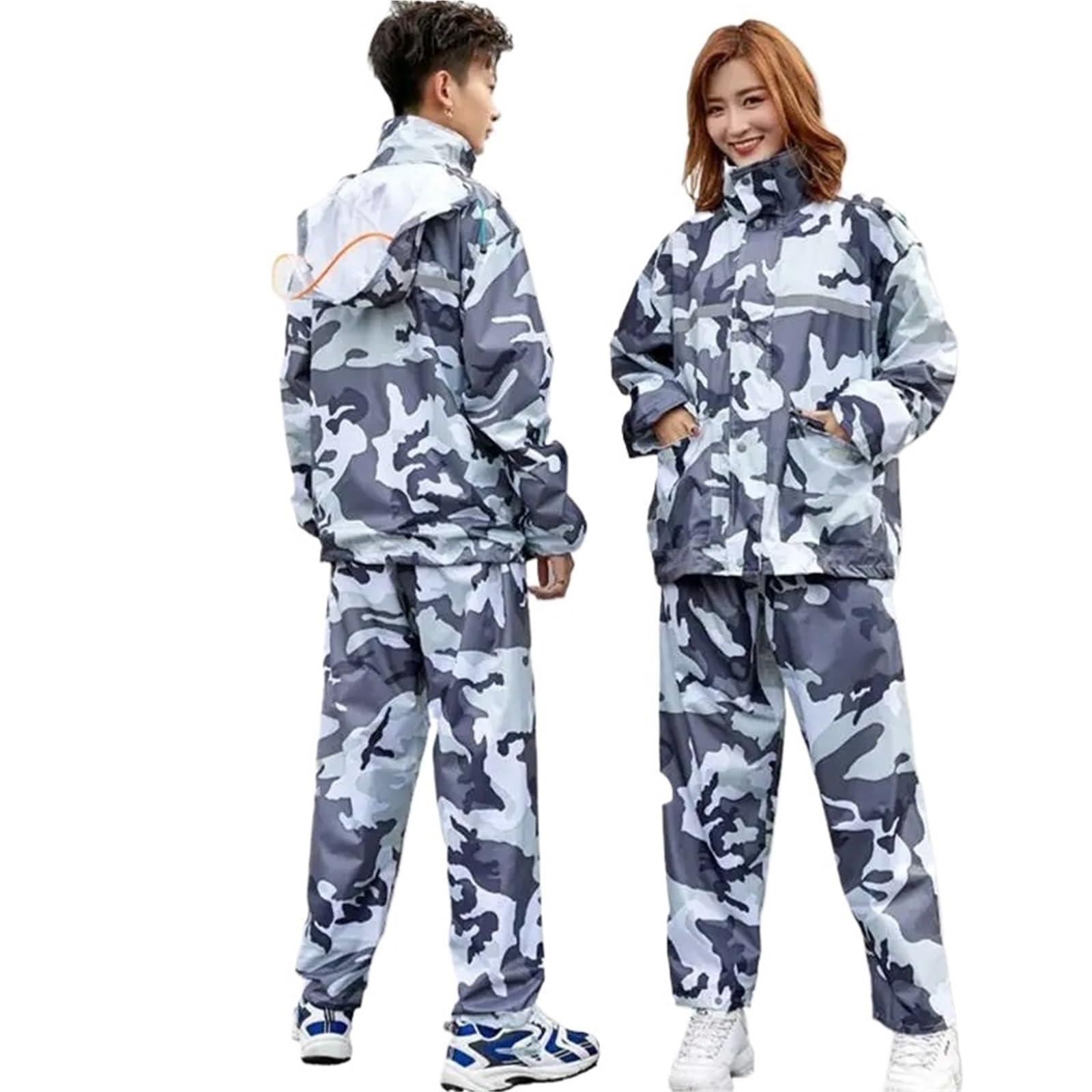 Tuta Antipioggia Moto Impermeabile Antipioggia, Pantaloni da Pioggia, Tuta Divisa, Impermeabile, Uomo e Donna, Moto