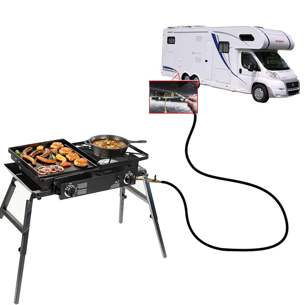 MCAMPAS Propangasschlauch-Adapter 3,6 M – Perfekt Für Blackstone Grills & Wohnmobile