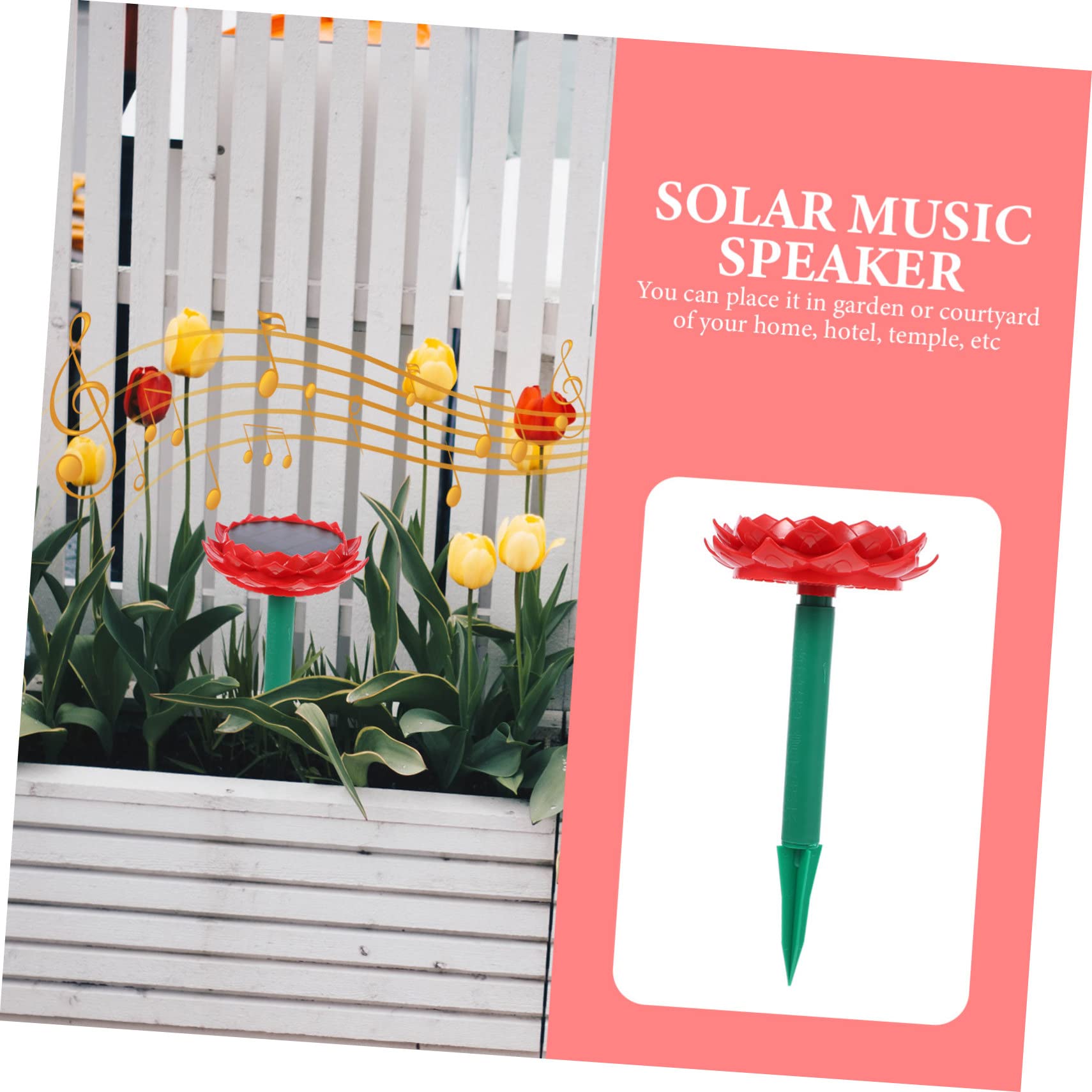 Outdoor Music Player DOITOOL 1pc Shaped Solar Speaker Music Player