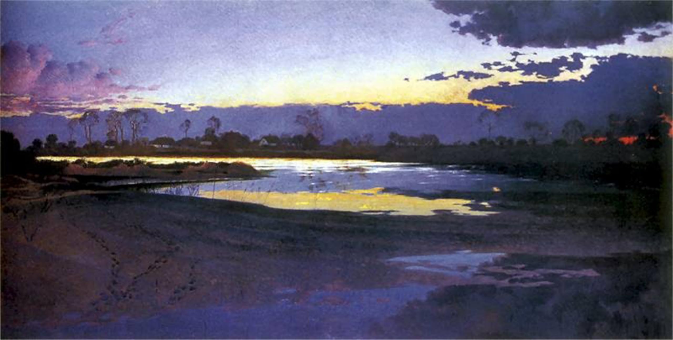 Affiche Impression d'art Wisla sous Niepolomice 60x90cm