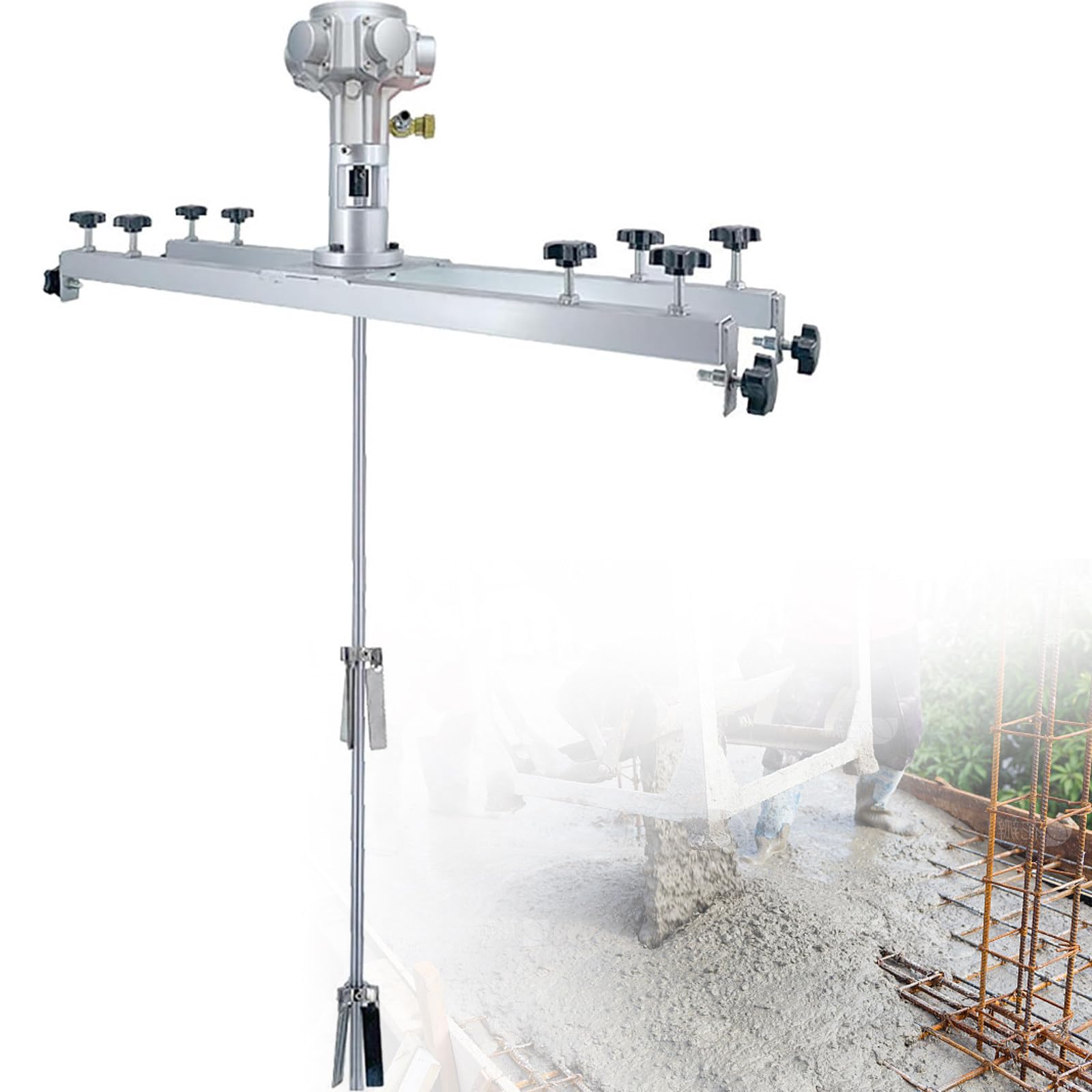 Genérico Agitador neumático Industrial, Mezclador de Barril con Abrazadera, agitador de Aire para Pintura, Soporte para agitador neumático de Tanque | Varilla mezcladora de Pintura de 95 cm e Impulso