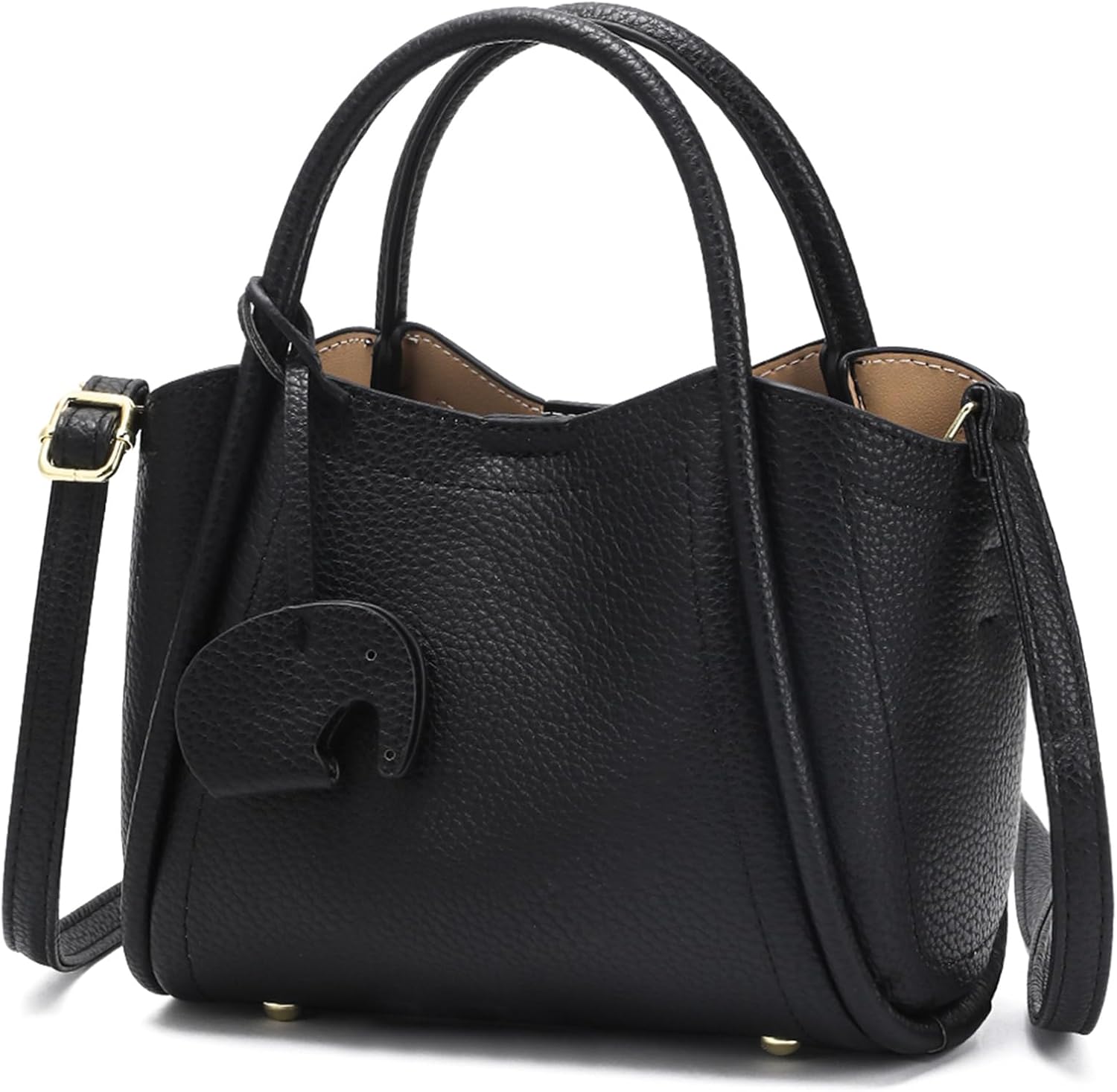 Small Crossbody Purse for Women, Faux Leather Mini Handbag with Top Handle and Adjustable Strap, Elegant Shoulder Bag