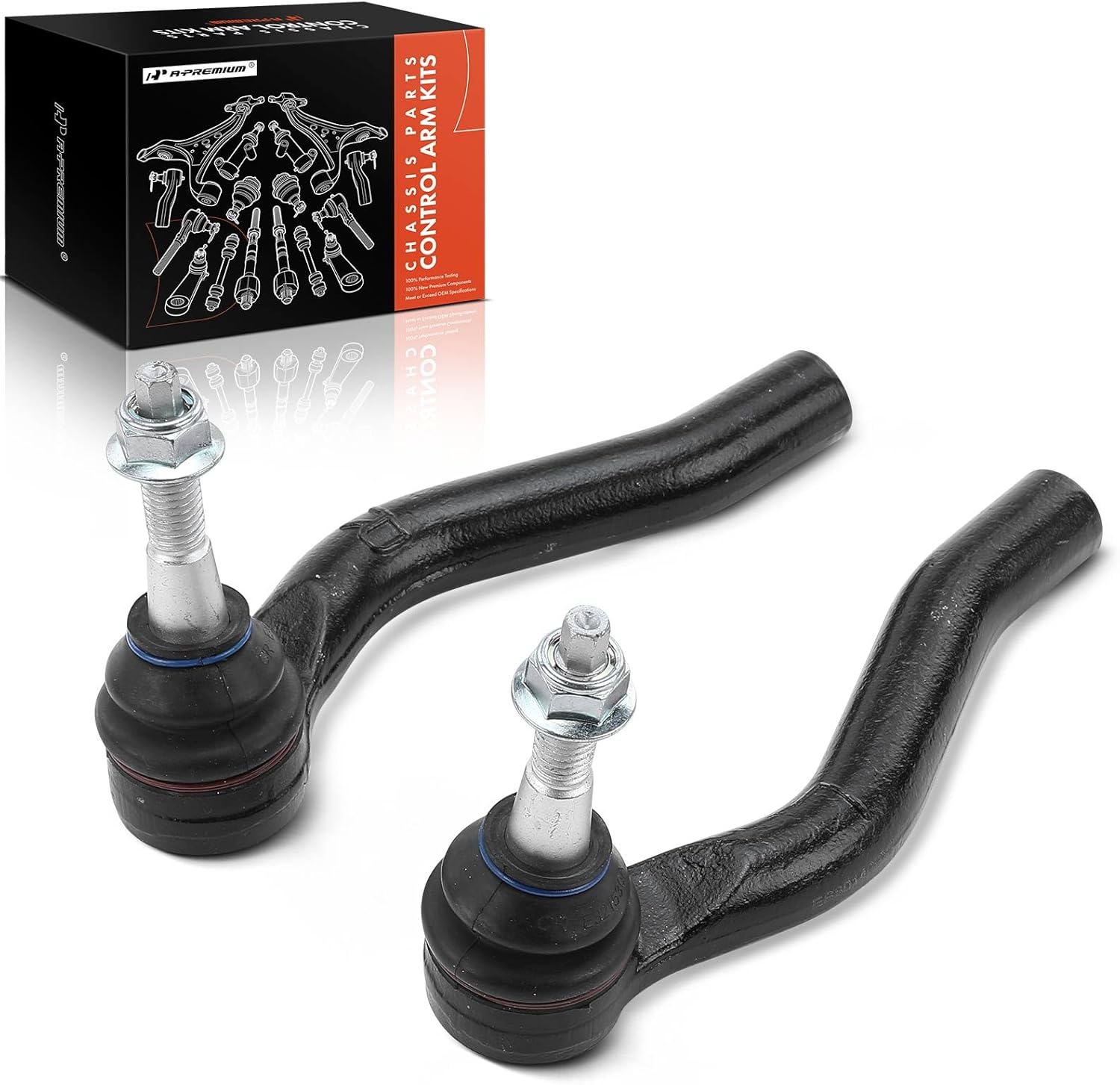 A-Premium 2 x Front Outer Tie Rod Ends, Compatible with Chevrolet Traverse 2018-2021, Blazer 2019-2021, GMC Acadia 2017-2021, Buick Enclave 2018-2021, Cadillac XT5 2017-2021, XT6 2020-2021