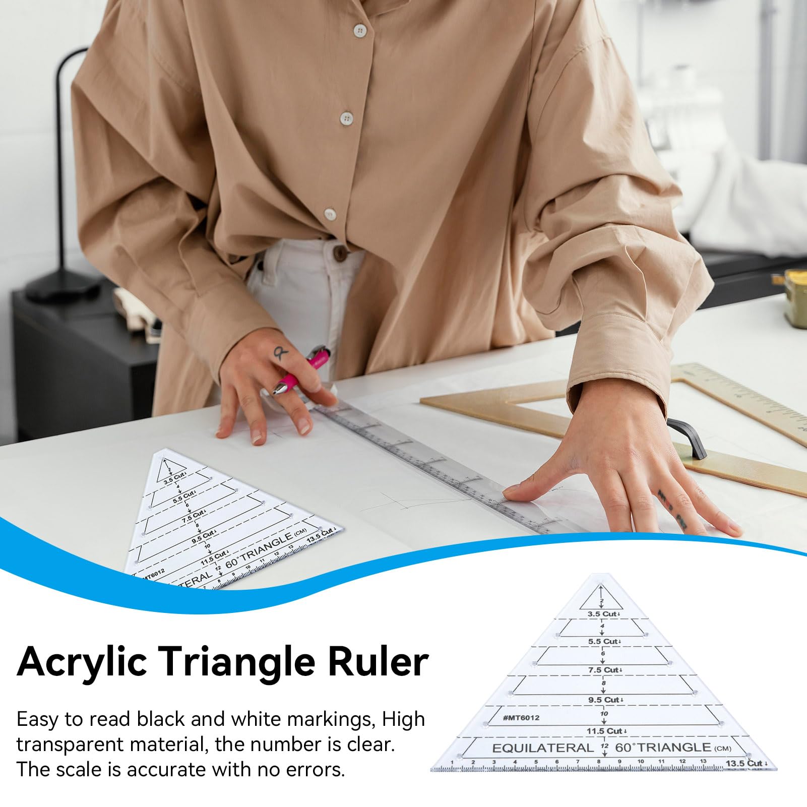 Triangle Ruler Wedge 60 Degree Triangle Ruler