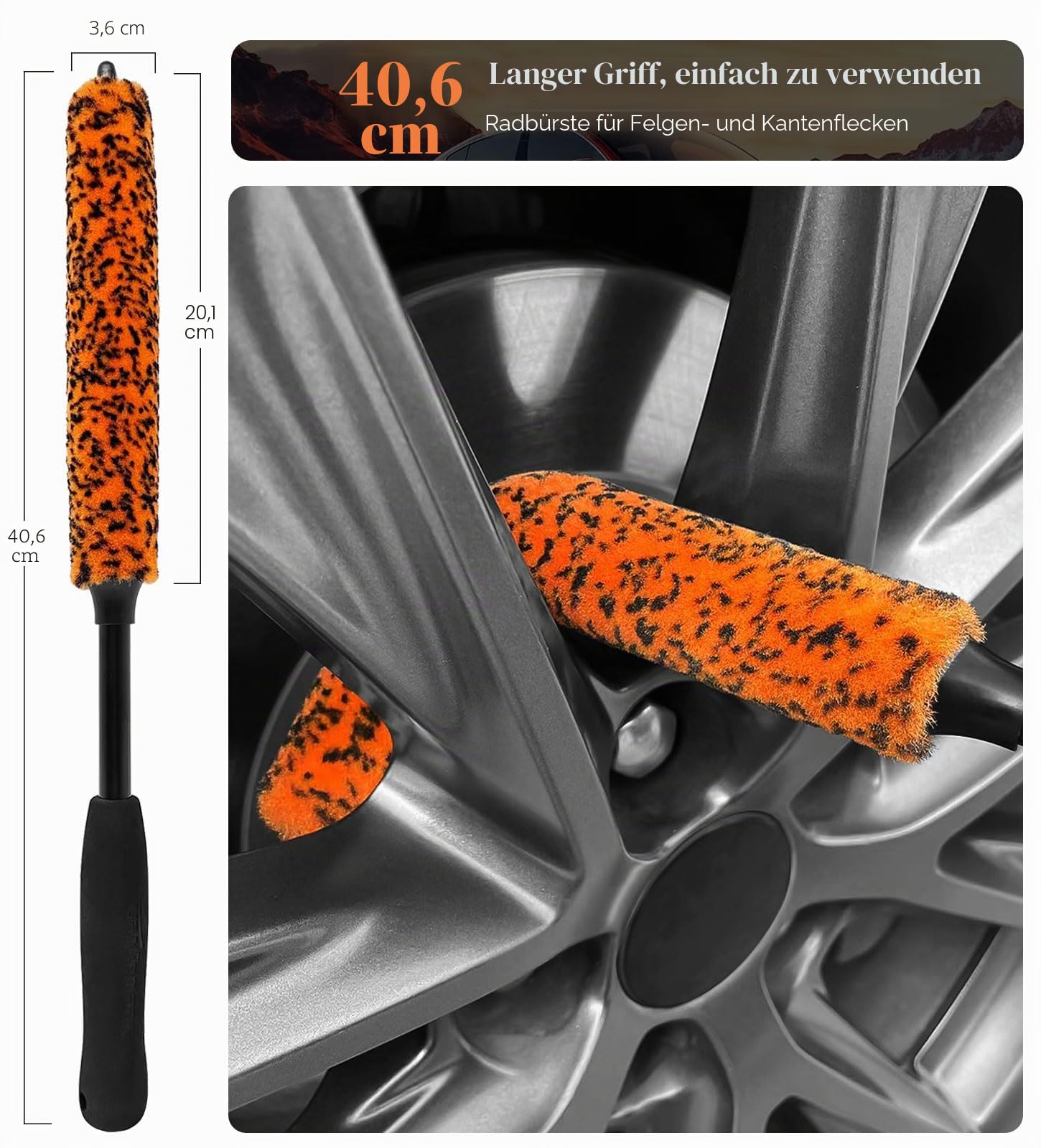 YeewayVeh Motorcycle Cleaning Kit, Bendable Wheel, Tire, Chain & Detailing Brushes with Towel and Mitt for Bike, Motorcycle, and Car Care