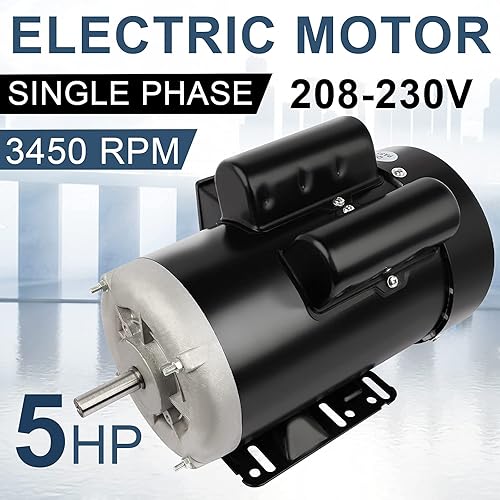 Miniatura 8 de Motor monofásico de propósito general del motor eléctrico 1.5HP 1750RPM 56C 115230V 58 "diámetro del eje CWCCW TEFC IP55 60HZ