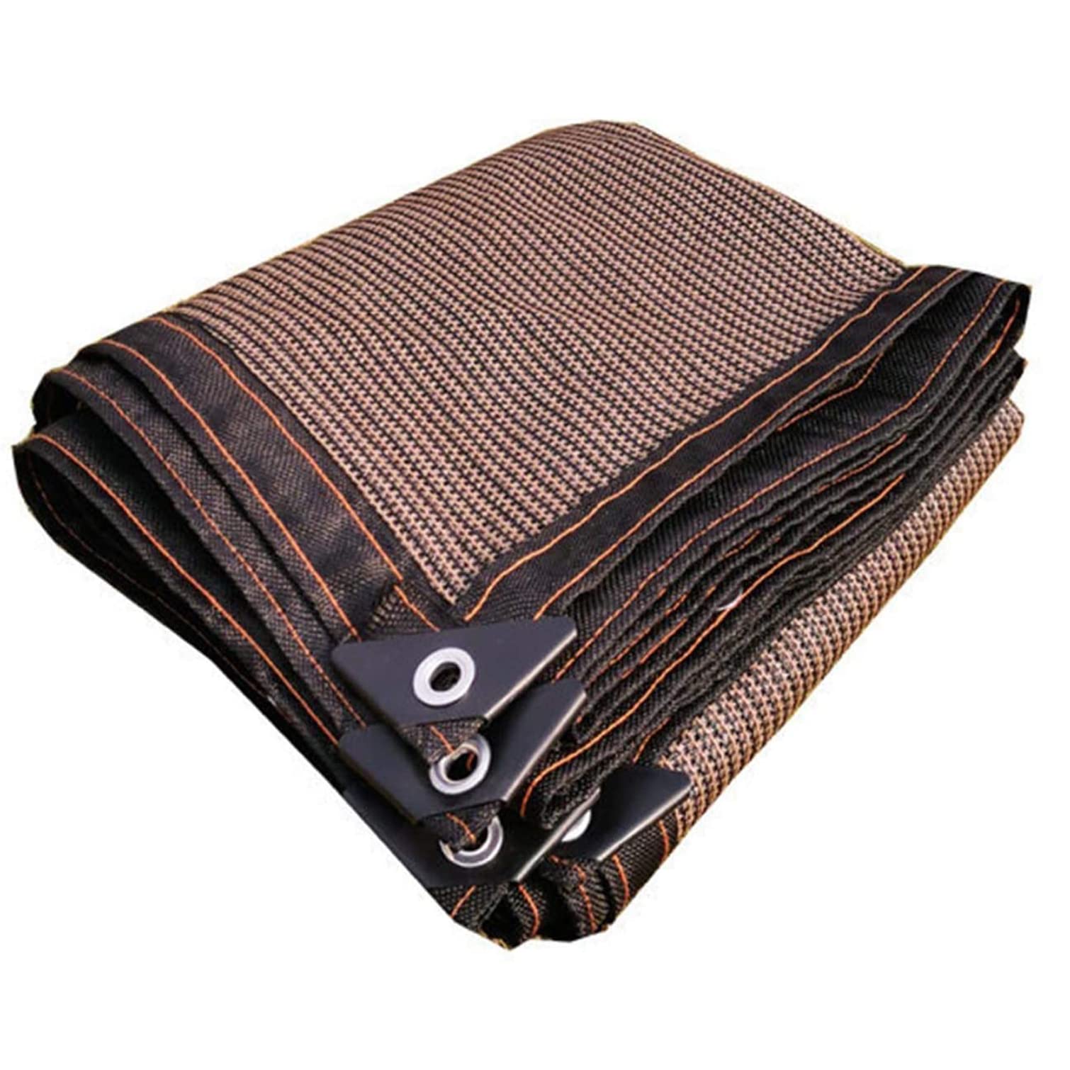 Red de Sombra para Exteriores,Malla Sombreadora Anti-UV 90%,Solar Sombra Paño,Toldo Vela de Sombra Marrón,Malla de Ocultación Anti-Âge,para Invernadero/Balcón/Patio/Techo/Cochera (4x5m/13x16.4ft)