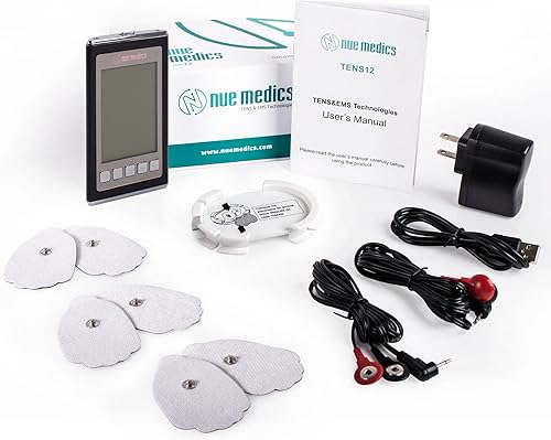 Miniatura 8 de NueMedics Tens - Estimulador muscular recargable TENS & EMS de 12 modos, masajeador portátil de doble canal para aliviar el dolor con almohadillas