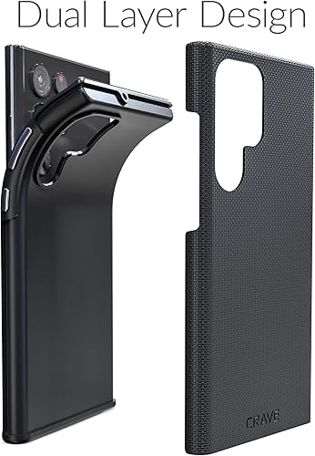 Miniatura 4 de Crave Funda para Galaxy S22 Ultra, funda de doble capa de protección a prueba de golpes para Samsung Galaxy S22 Ultra 5G (6.8 pulgadas) - Negro