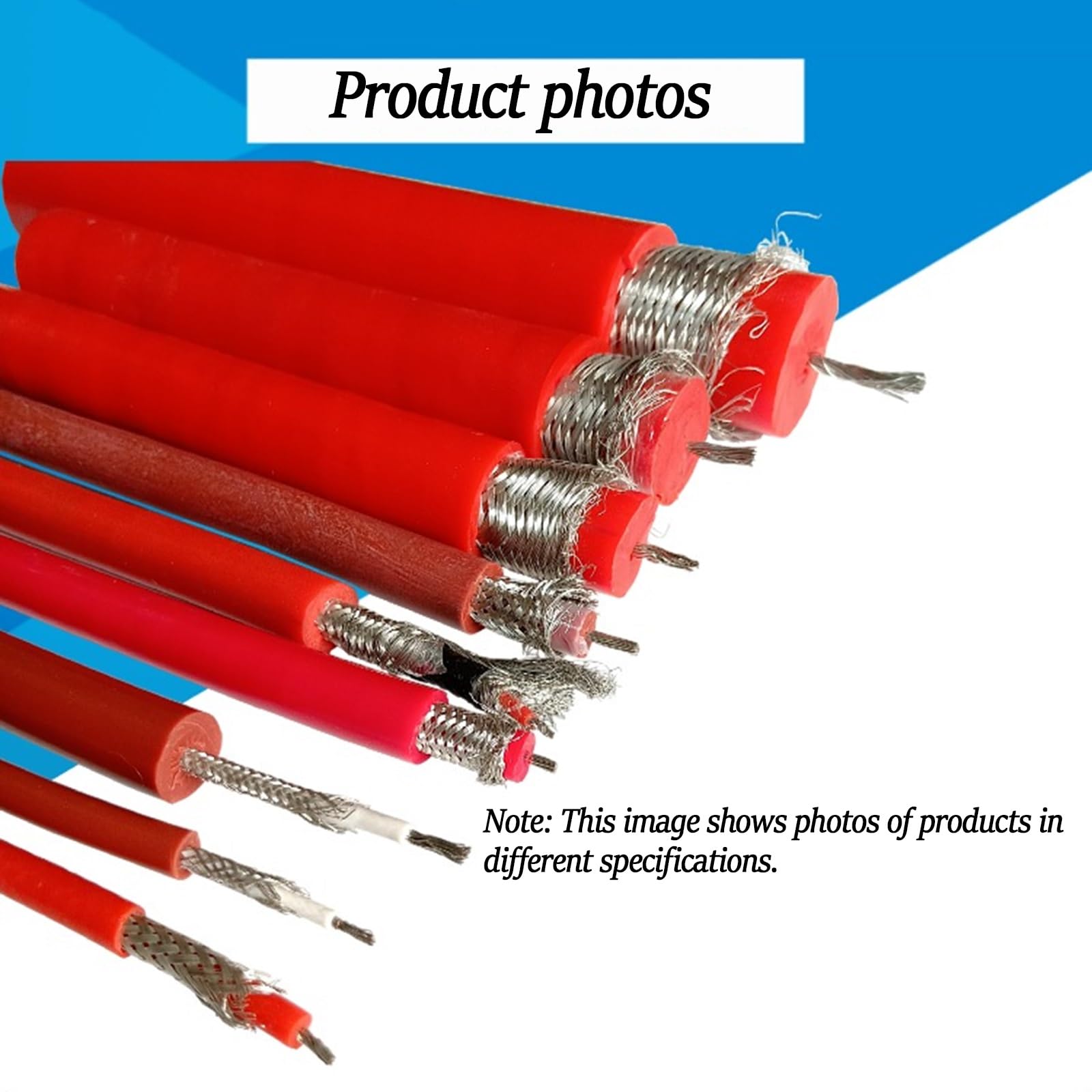 16AWG 5KV High-Voltage Shielded Silicone Wire 15-100 FT, Tinned Copper Flexible Rubber Cable, -60°C To +200°C High Temperature Ignition Wire Motor Lead, Dielectric Testing Cable(Red,100ft)