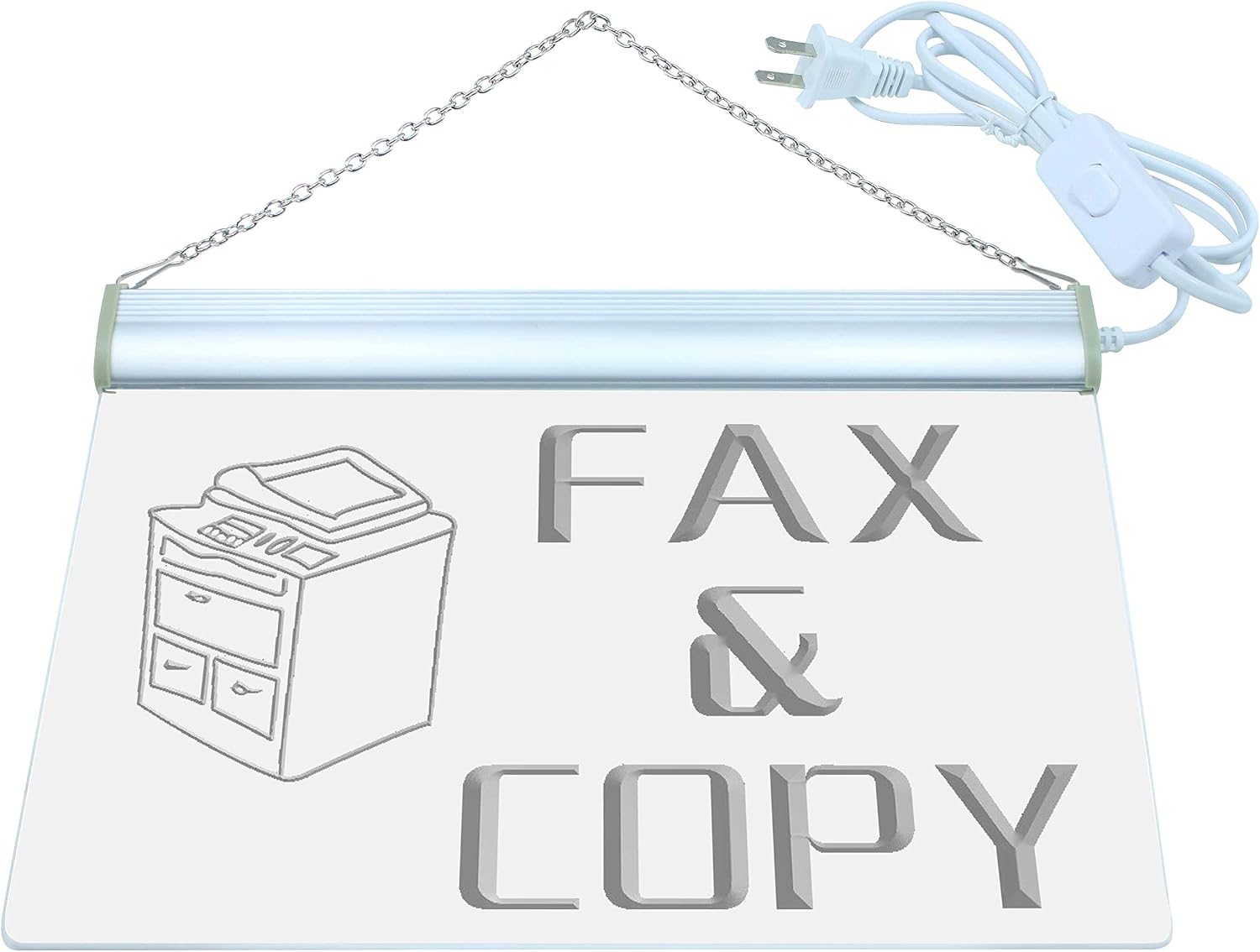ADVPRO i064-g Open Fax and Copy Stationery NR Neon Light Sign