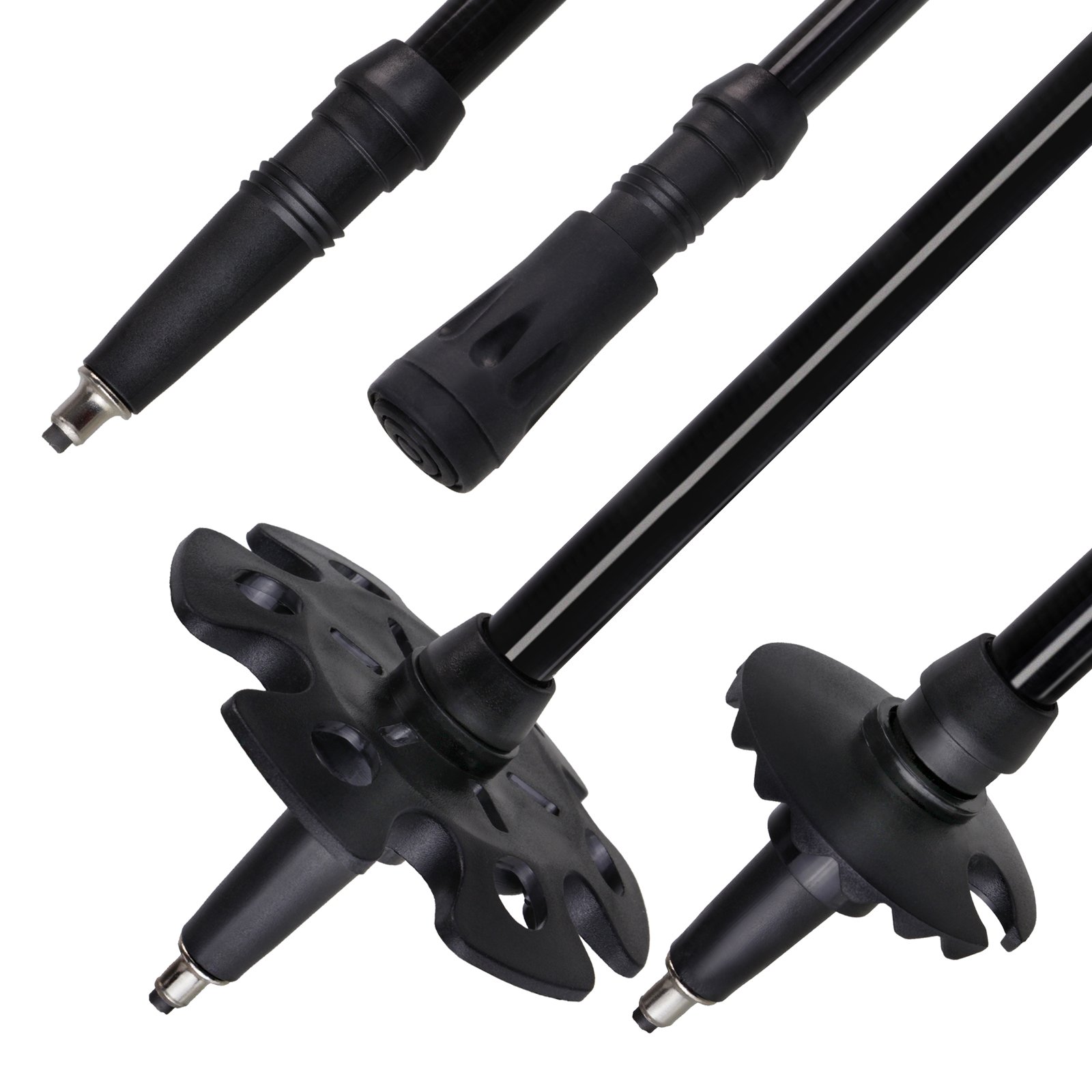 BB Sport Leichter 3-teiliger Teleskopstock Schneeschuhstock