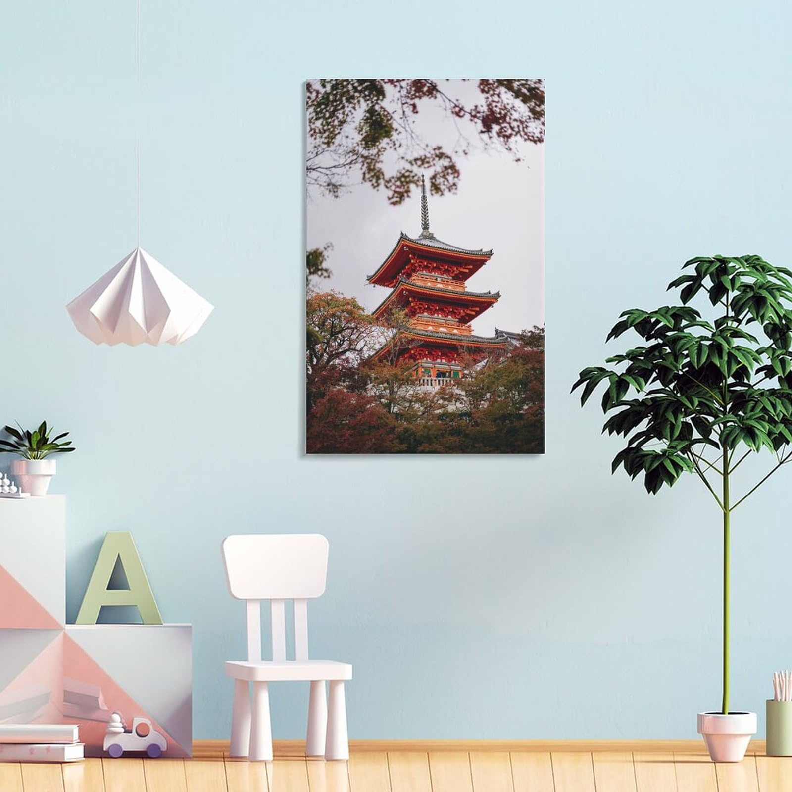 五重の塔 貼り絵 自宅保管品 五重の塔 貼り絵 自宅保管品