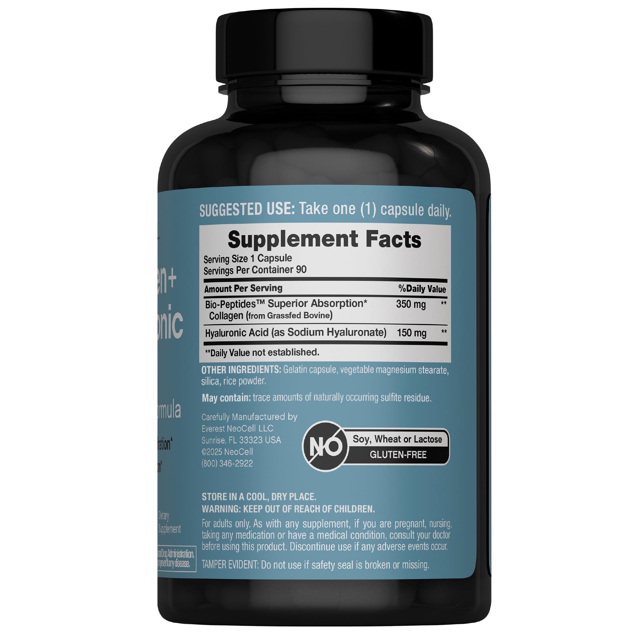 NeoCell Collagen Peptides Capsules | 90 Count | Plus Hyaluronic Acid — Amazon image 2