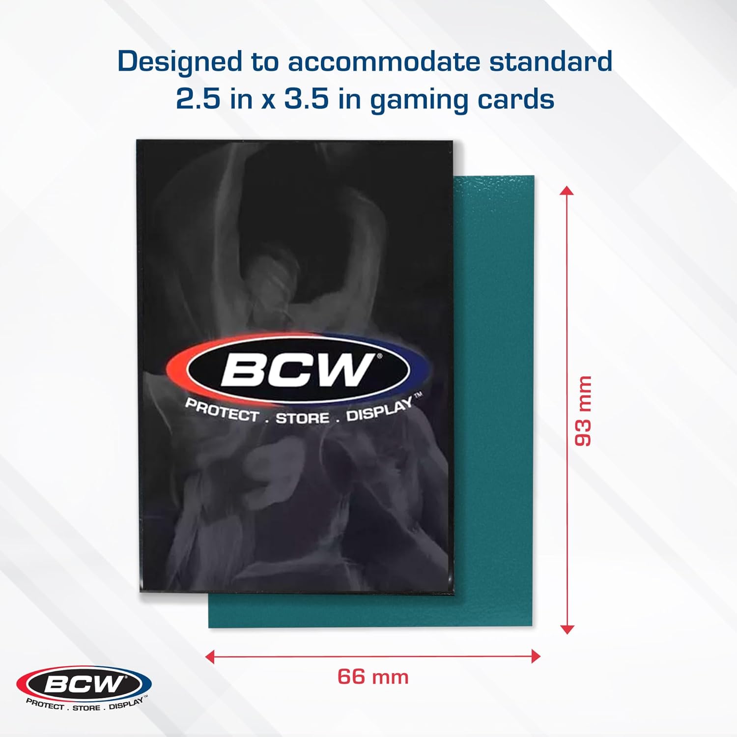 BCW Elite2 Matte Card Sleeves – Teal | Anti-Glare Front | Textured Back | Fits Standard 2.5" x 3.5" Cards - 100 Pack
