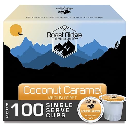 Miniatura 7 de Roast Ridge Cápsulas de café de una sola porción para cafeteras Keurig K-Cup, mezcla de chocolate y avellanas, tostado medio, 100 unidades,