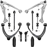 Vista 108 de Detroit Axle - Kit de suspensión completo de 12 unidades para Dodge Ram 1500 4x4 solamente - 2 brazos de control superiores y rótulas, 2 rótulas