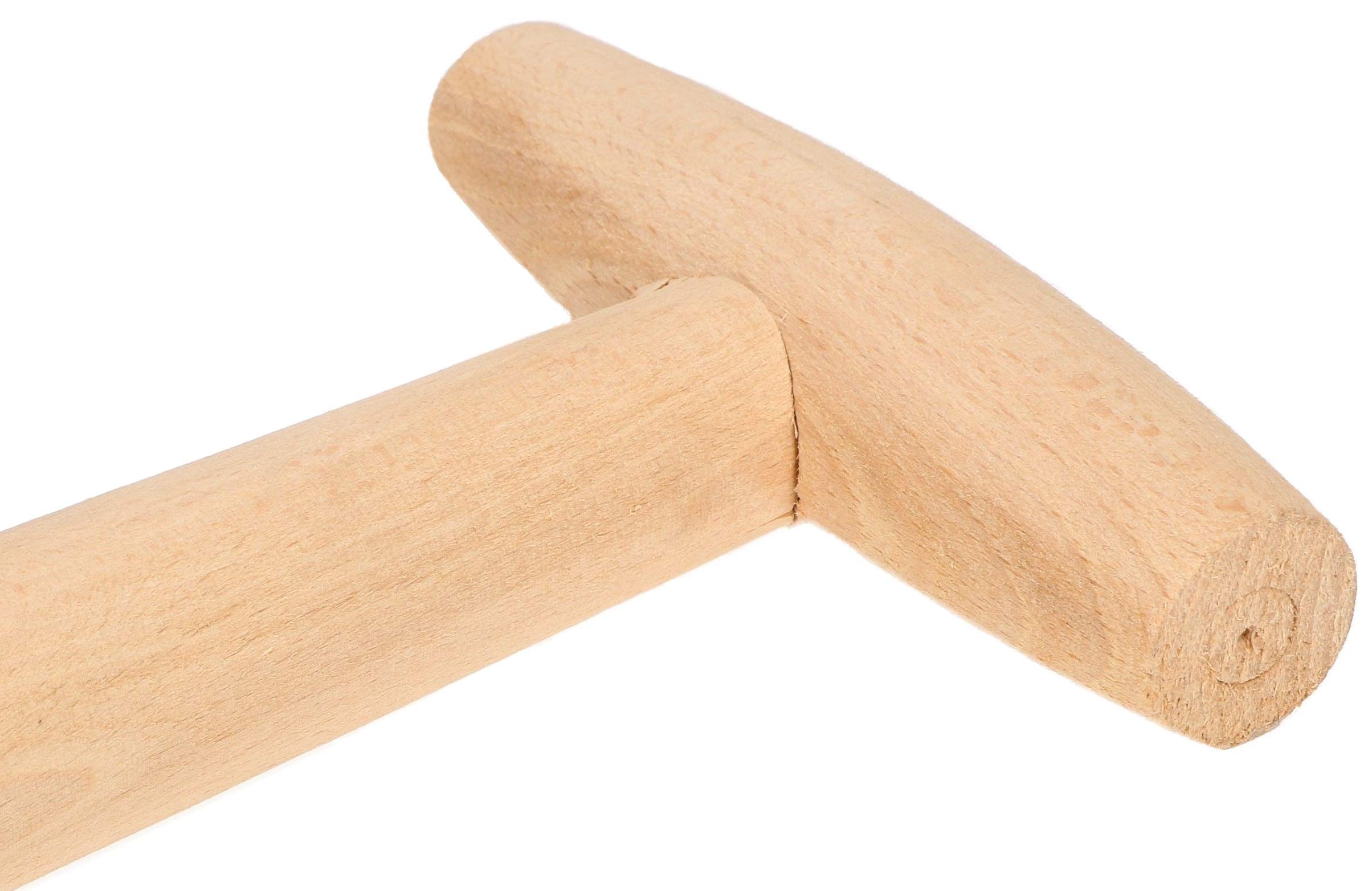 KOTARBAU® Horca de 10 púas 115 cm, Horca con púas terminadas en Bolas para no dañar los tubérculos, Horca para Patata, Remolacha y maíz, Horca de Acero Templado con Botones, Horca con Mango de Madera