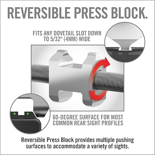 Miniatura 5 de Real Avid Master Sight Pusher | Herramienta empujadora de visión delantera y trasera para pistolas con miras de cola de milano | Herramienta