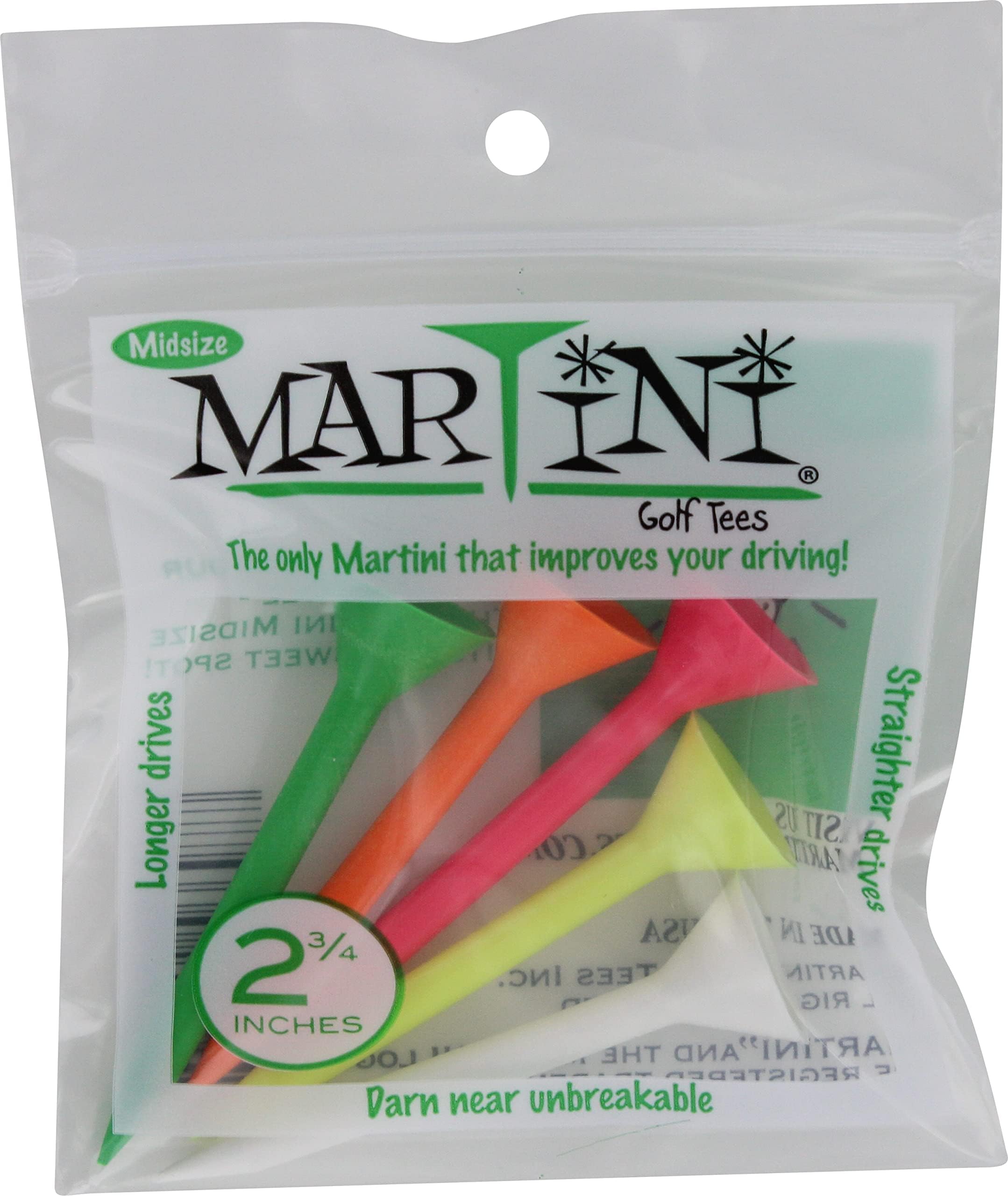 MARTINI Midsize 2 3/4" Golf Tees - Virtually Unbreakable