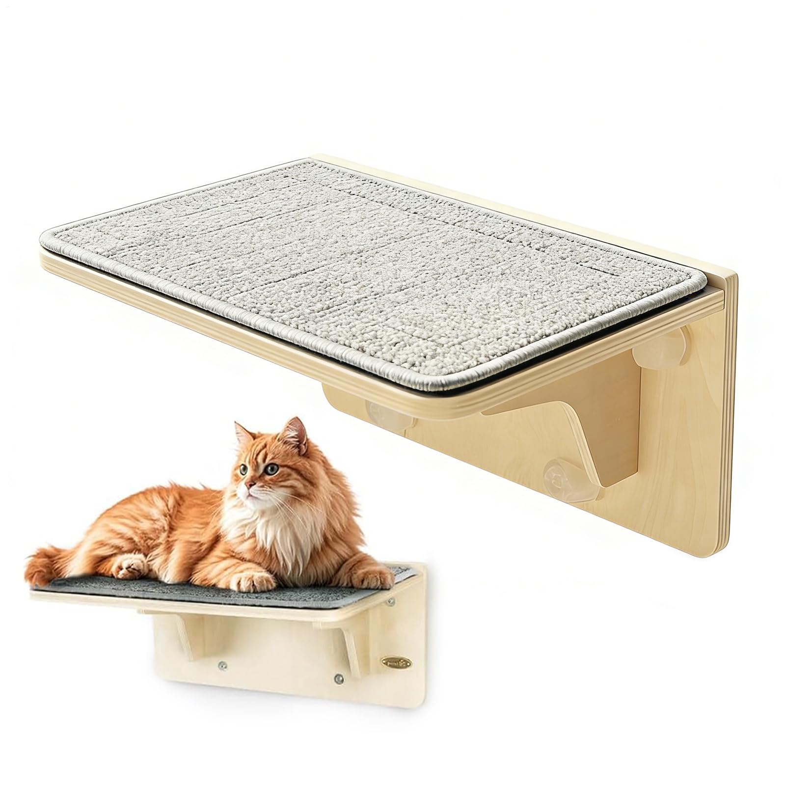 Katzen Fensterbett Als Kletter- Und Schlafplatz Aus Holz Mit Saugnäpfen Als