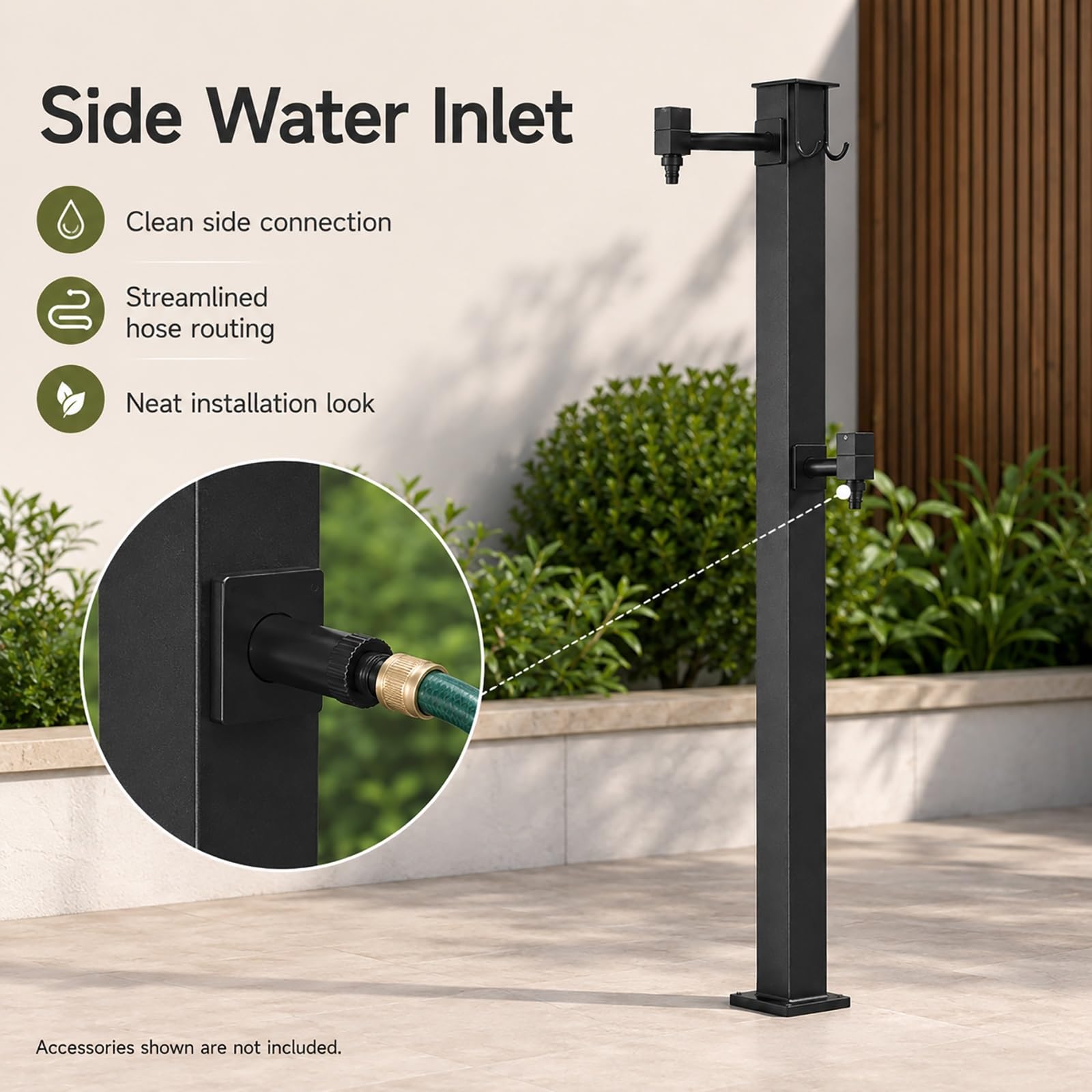 Stainless Steel Outdoor Vertical Square Garden Water Column