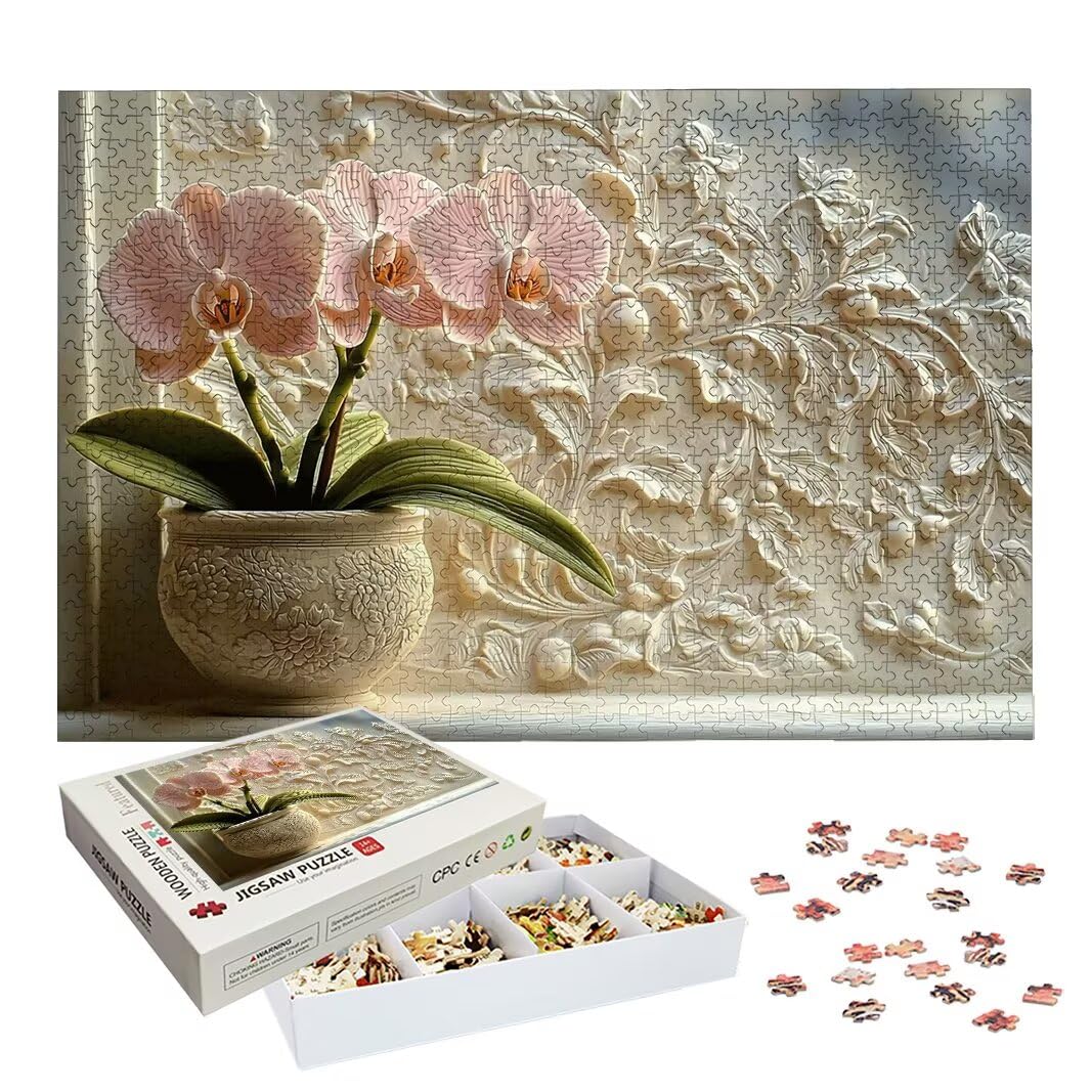 5000 sztuk puzzli dla dorosłych, układanka orchidei, prezenty dla kobiet