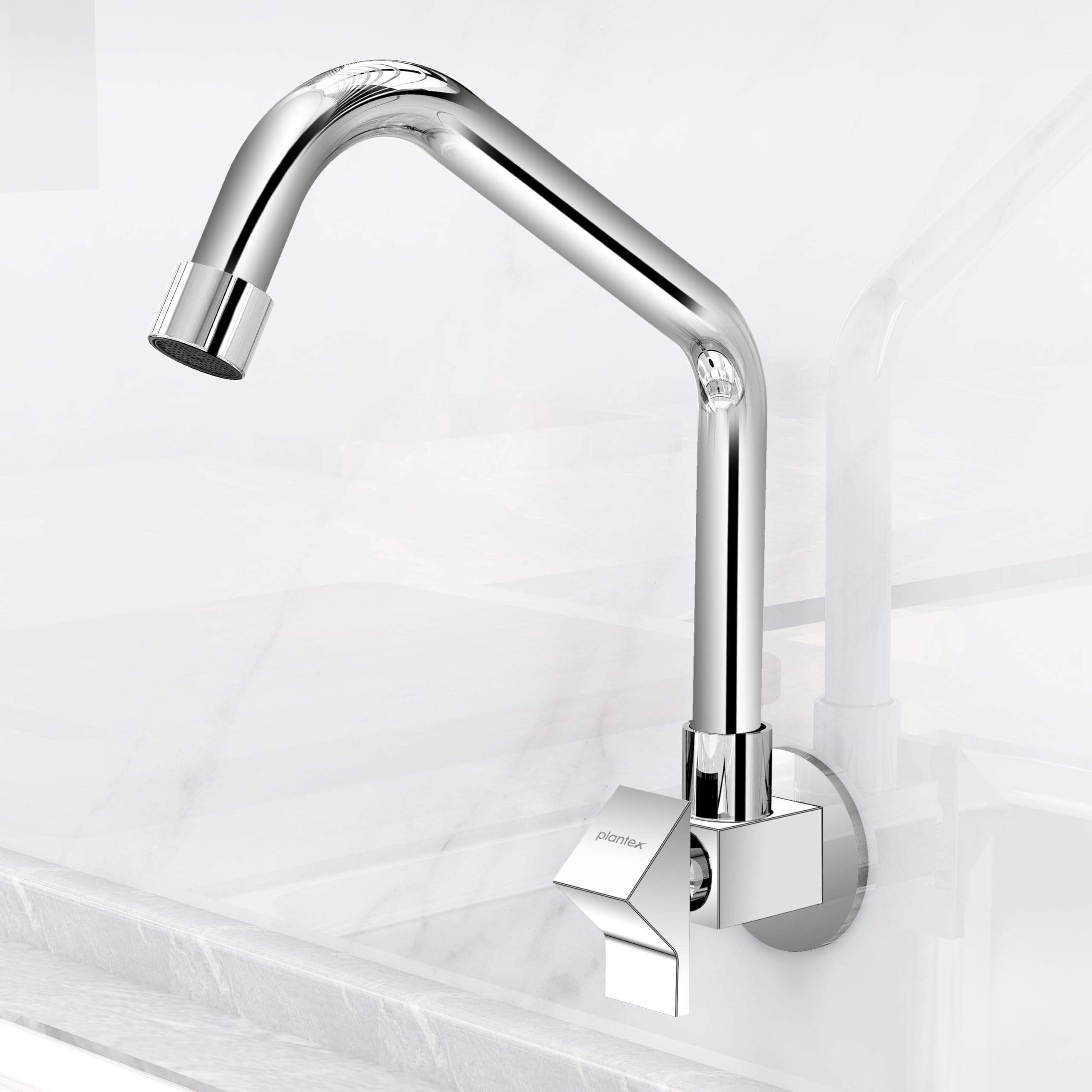 Plantex Pure Brass Kitchen Sink Tap with Brass Wall Flange & Teflon Tape/Single Lever Sink Tap with 360° Extended Swivel Spout Sink Tap with 7 Year Warranty -(PRI-311-Chrome). (B092JDHSG7) Amazon Price History, Amazon Price Tracker