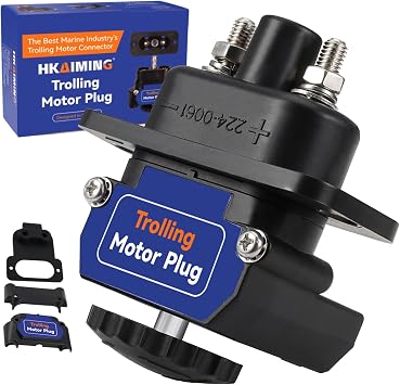 Trolling Motor Plug, 027-0004-Kit 12V to 48V DC Power Connector, Weather Resistant with 80 AMP Capacity