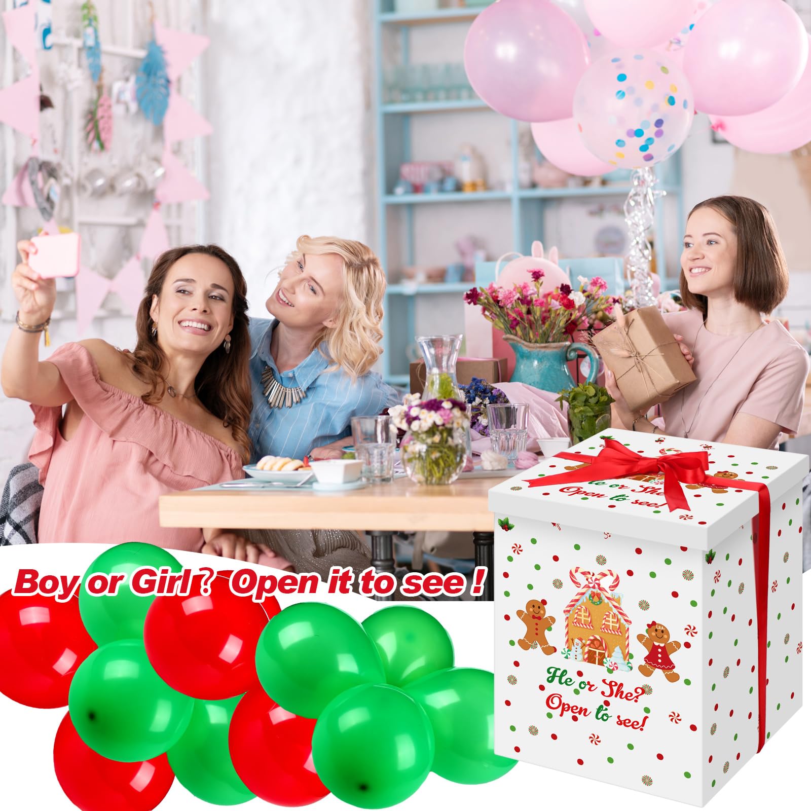 balloonデリバリーボックス Amazon.com: Fun Express Gender Reveal Balloon Box for Baby Shower