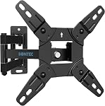 BONTEC TV Mont mural pour 13-42 pouces LED LCD OLED Ecrans plats et courbes, support articulé pivotant et en tilt, 15.7 Inch Long Extension, VESA 200x200, Monts d'angle et d'écran